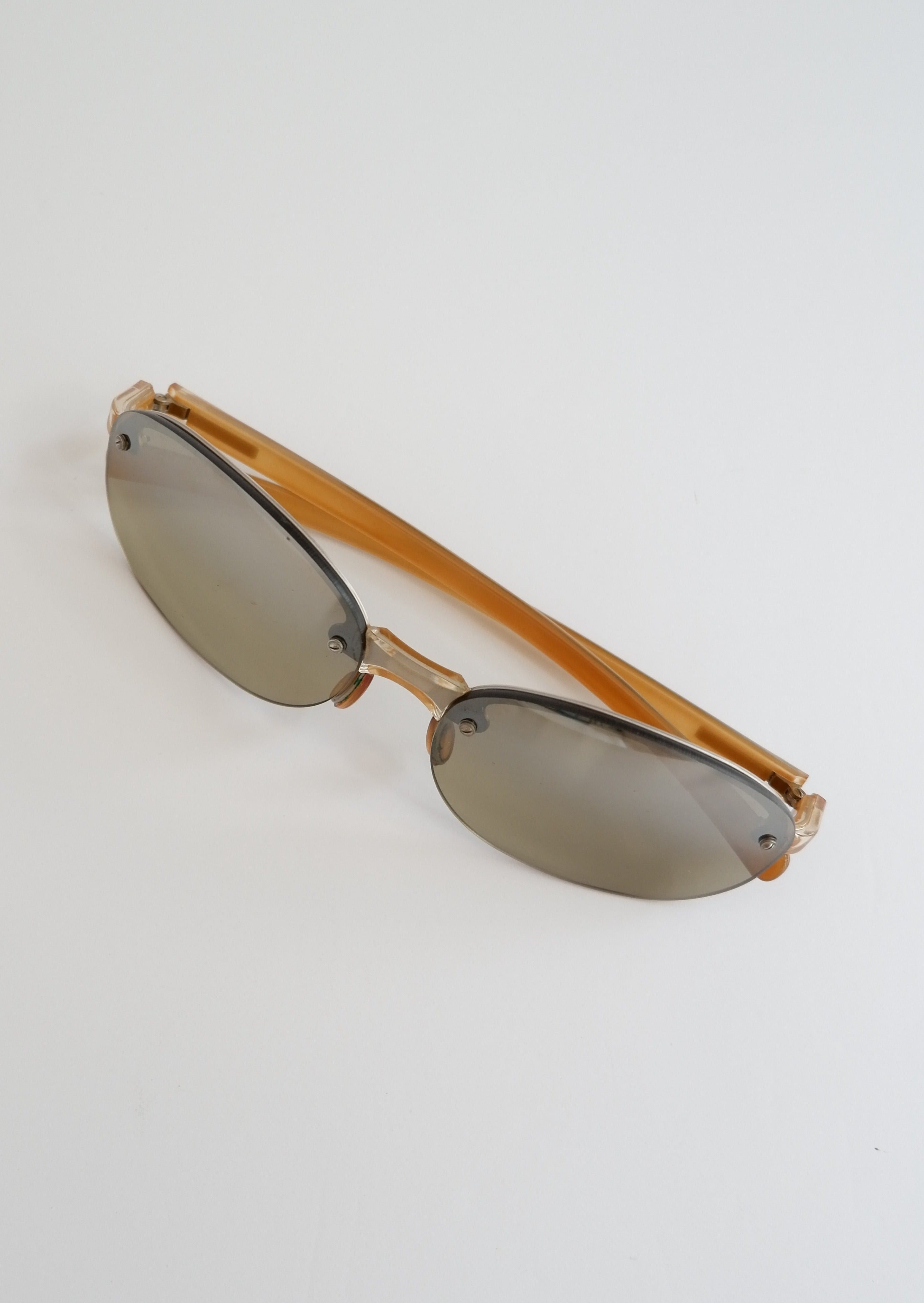 Lunettes de soleil Prada vintage d'occasion authentiques, marron