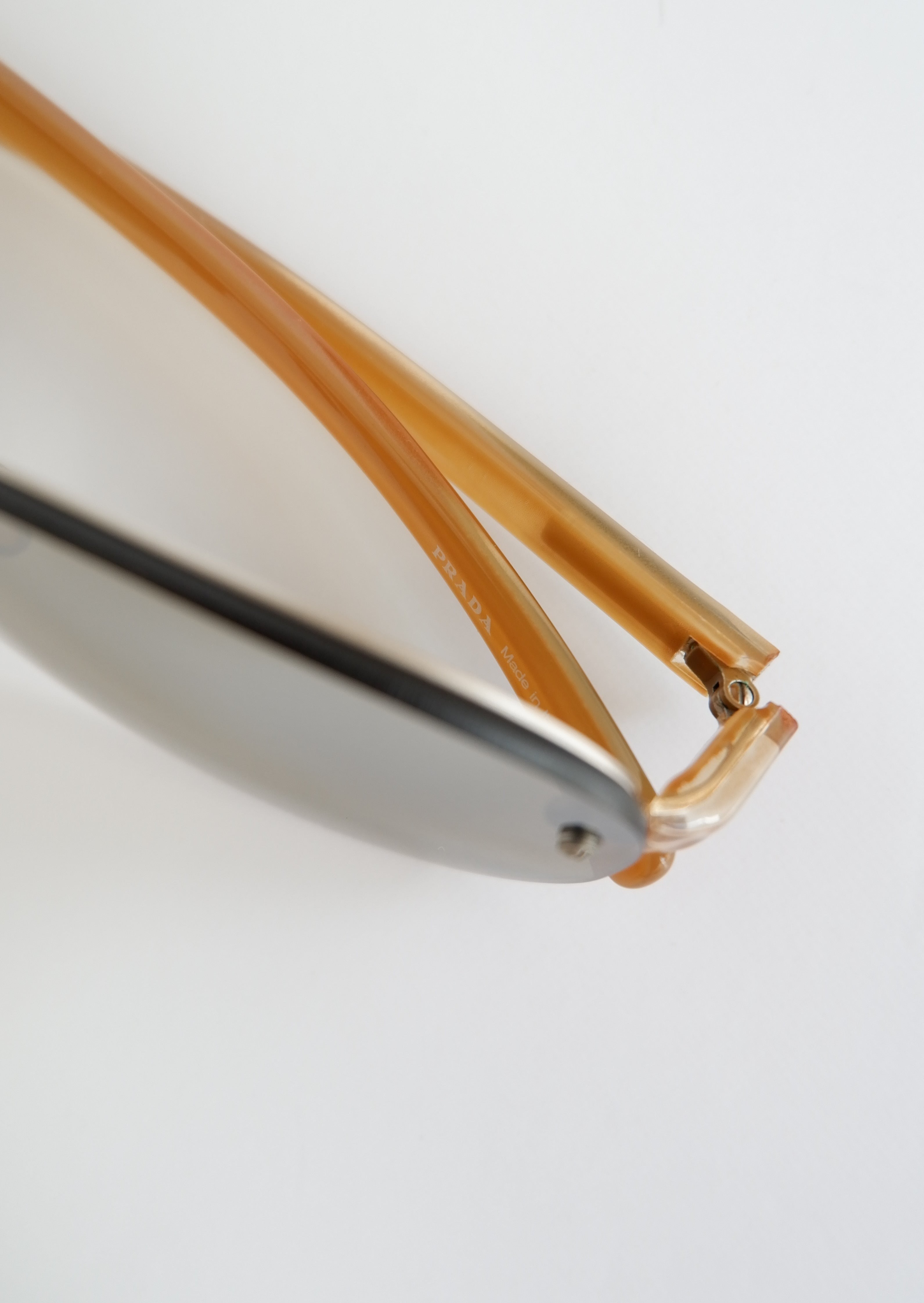 Lunettes de soleil Prada vintage d'occasion authentiques, marron