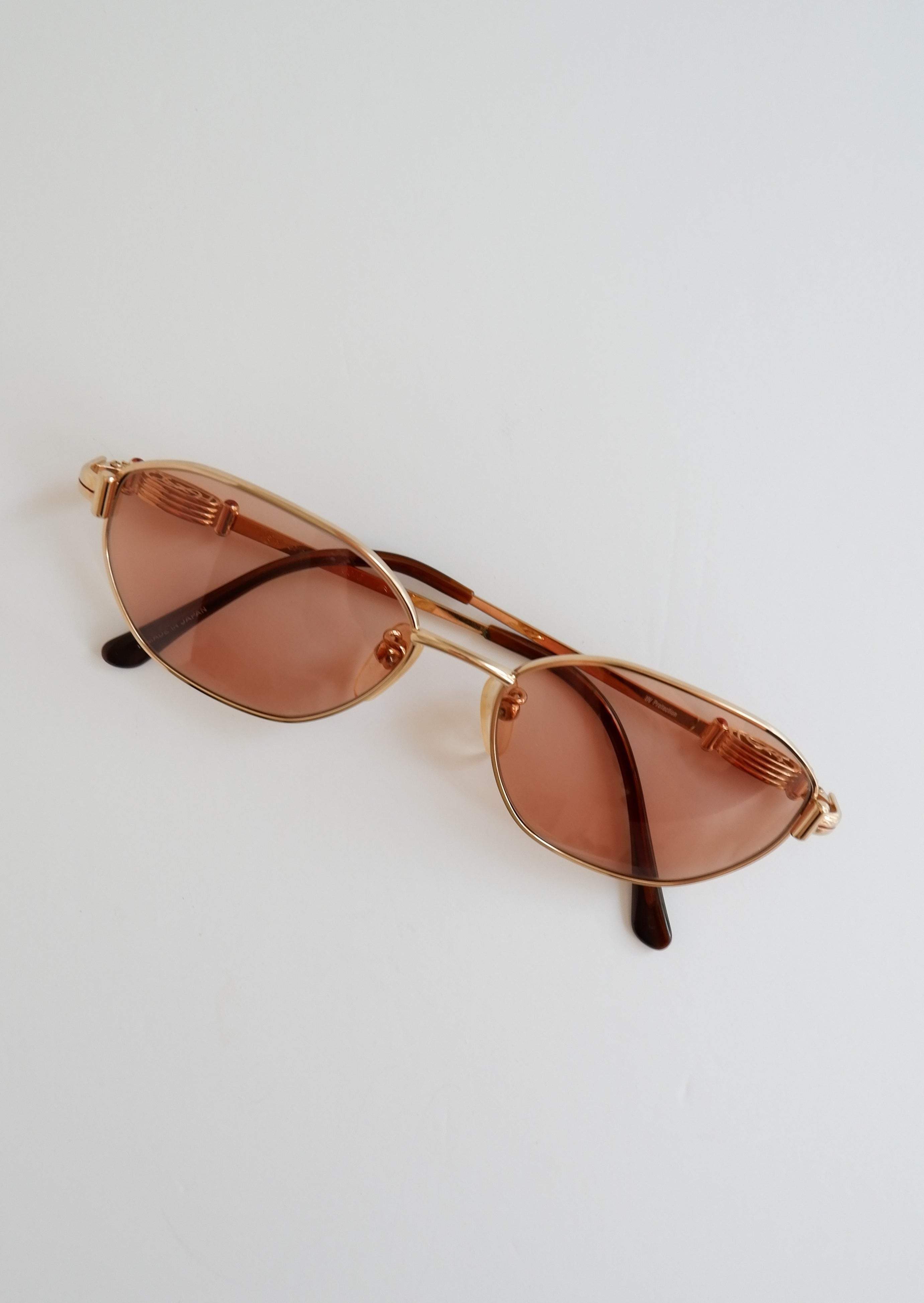 Lunettes de soleil Saint Laurent YSL authentiques d'occasion, monture métallique, vintage