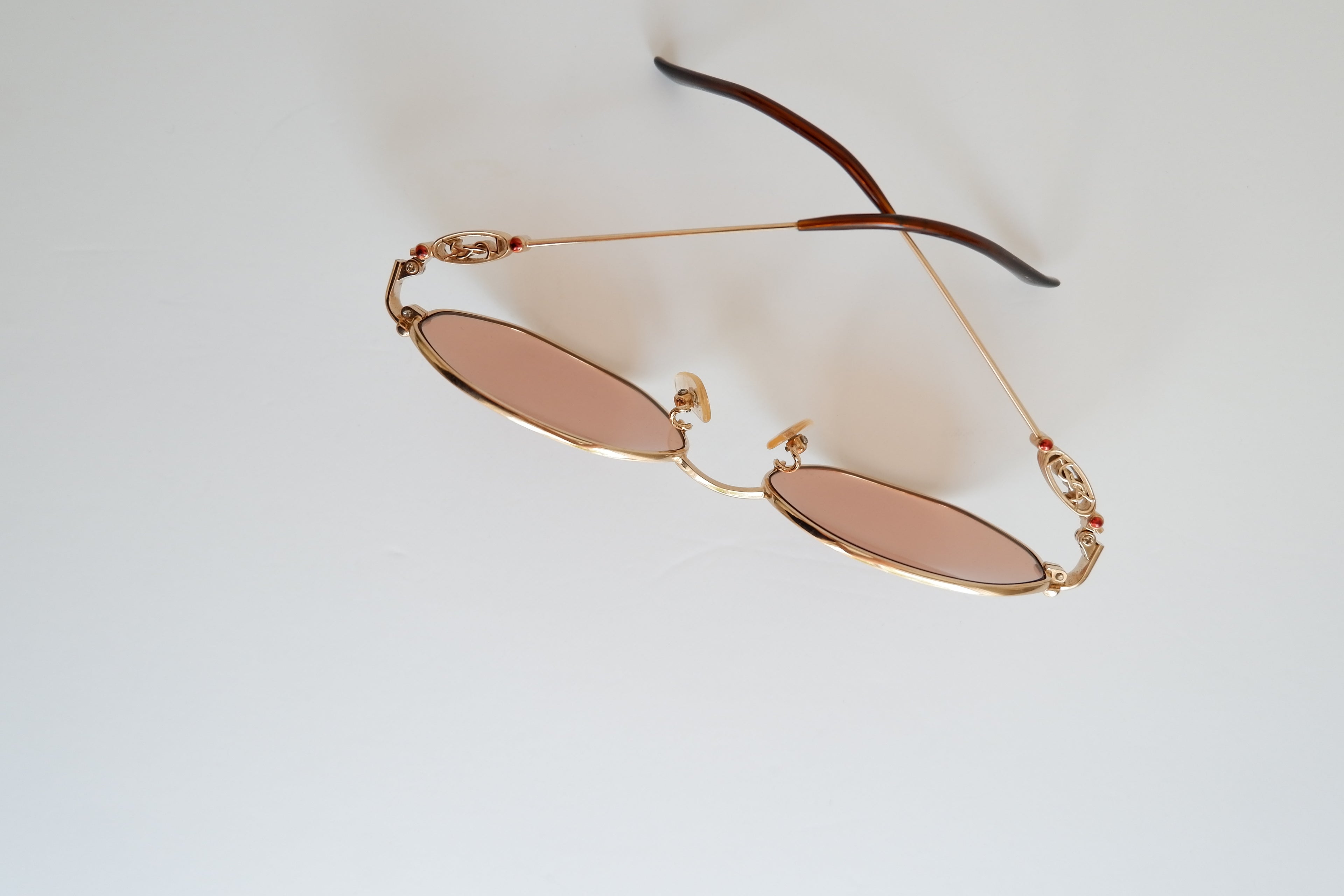 Lunettes de soleil Saint Laurent YSL authentiques d'occasion, monture métallique, vintage