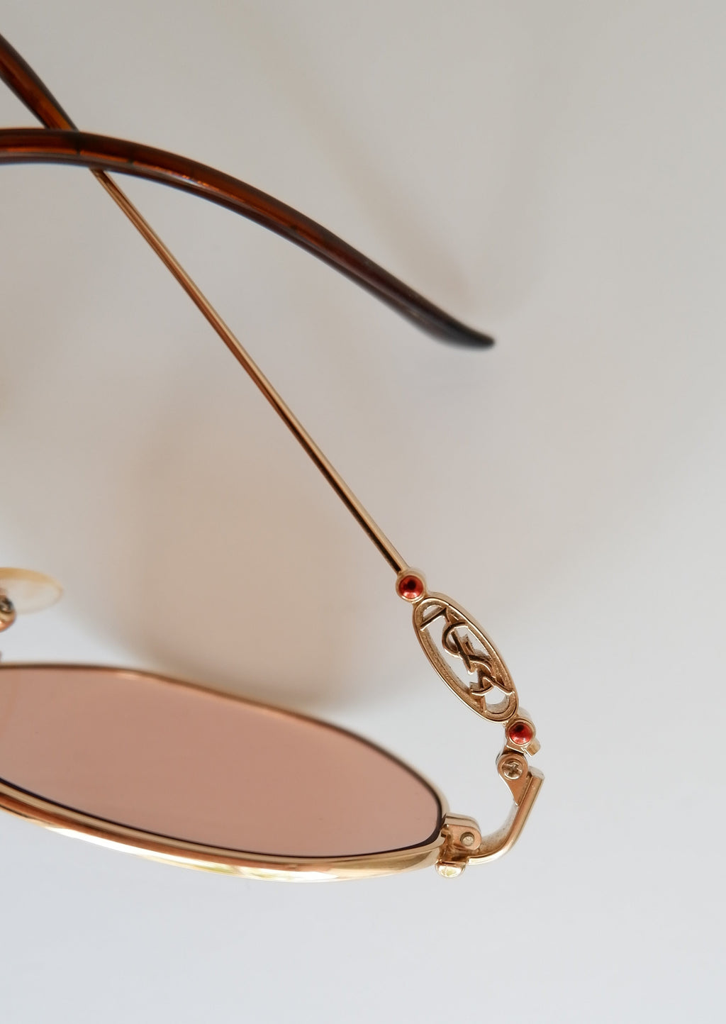 Authentic Preowned Vintage Saint Laurent YSL Metal Frame Sunglasses