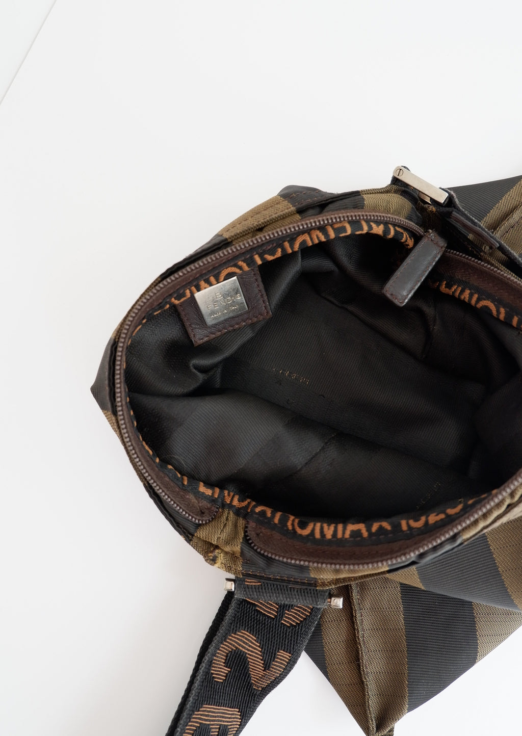Authentic Preowned Vintage Fendi Pequin Stripe Crossbody Bag