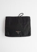 Pochette micro Prada authentique d'occasion en nylon noir
