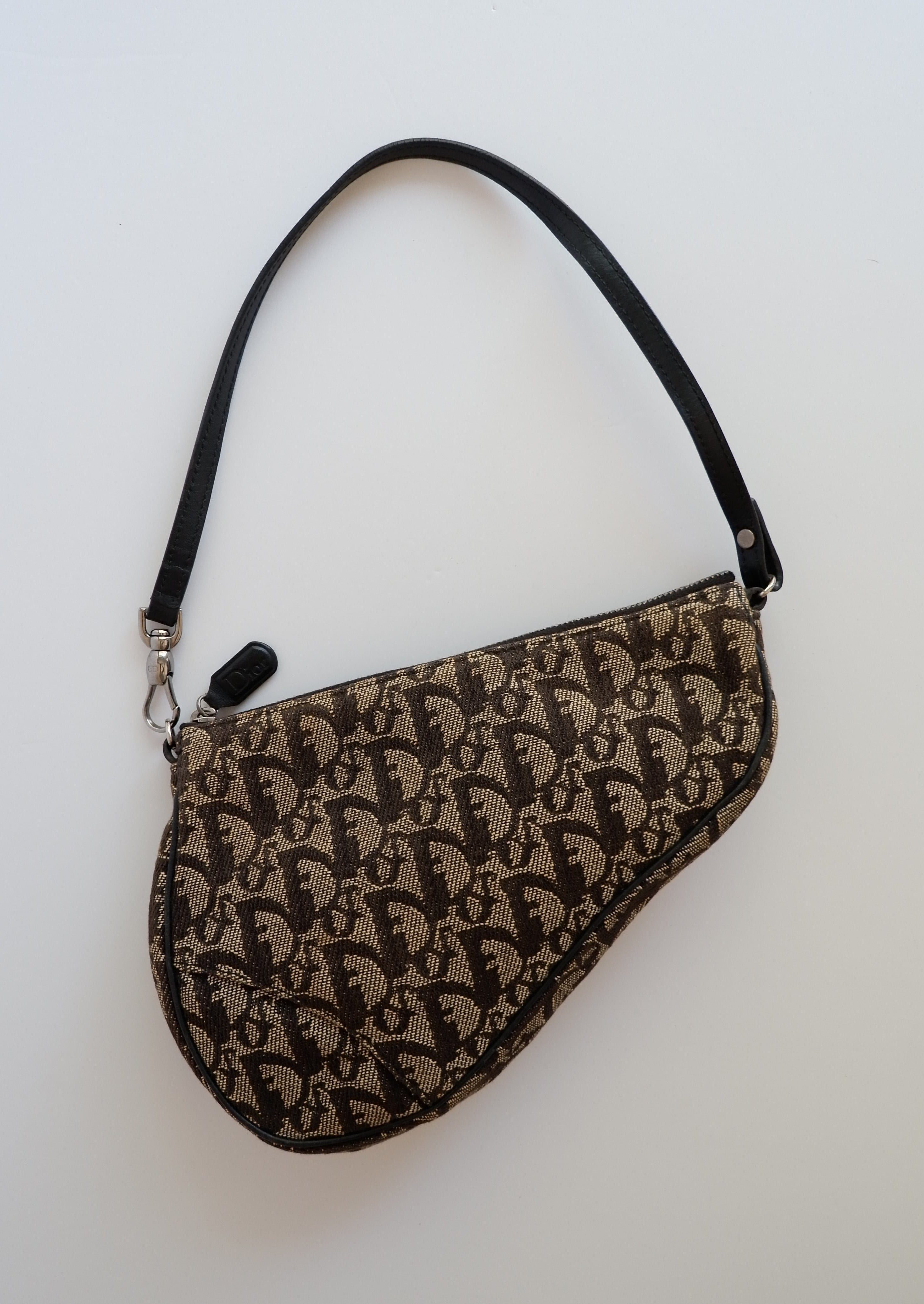 Sac Christian Dior Diorissimo Saddle vintage noir d'occasion authentique
