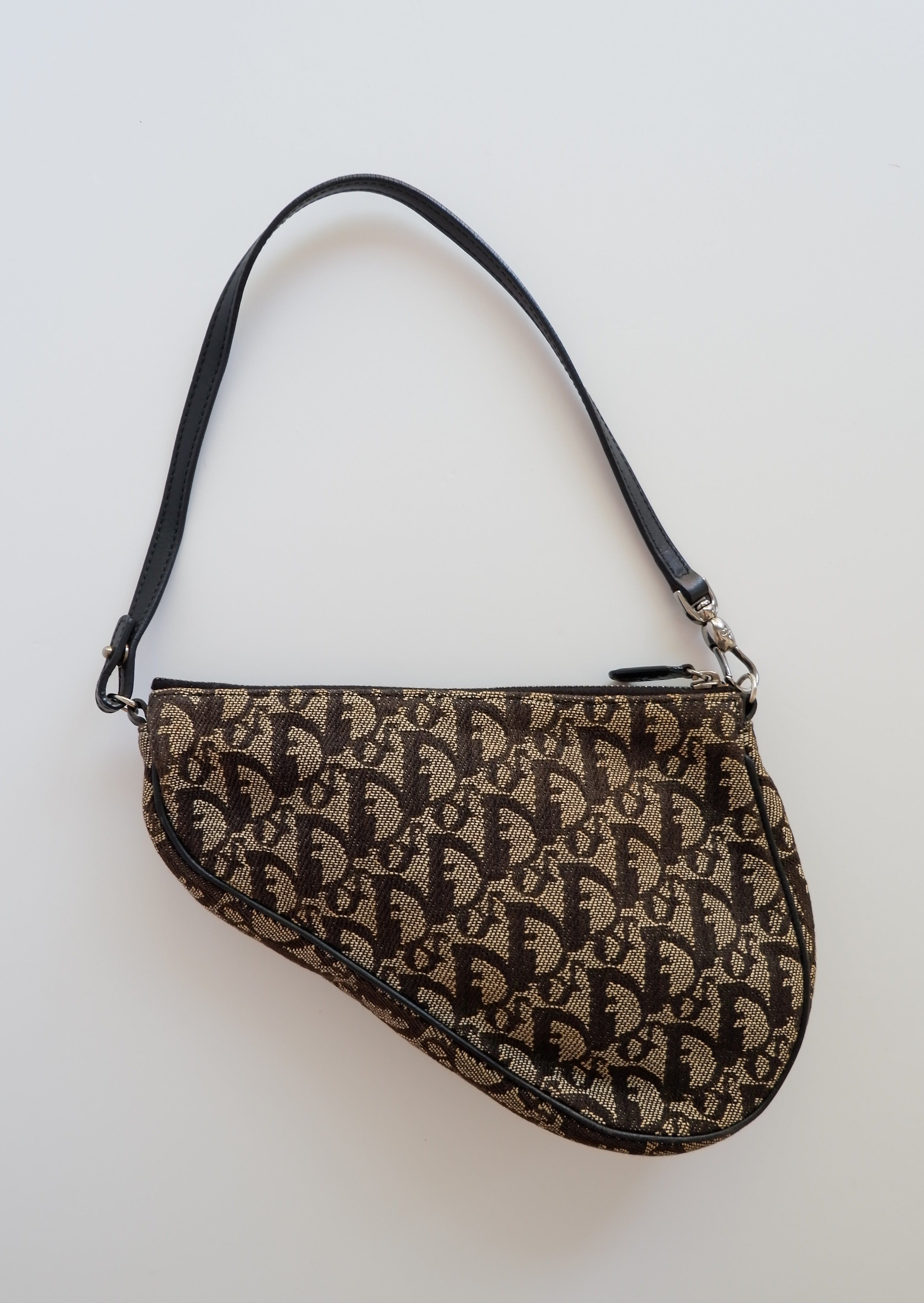 Sac Christian Dior Diorissimo Saddle vintage noir d'occasion authentique