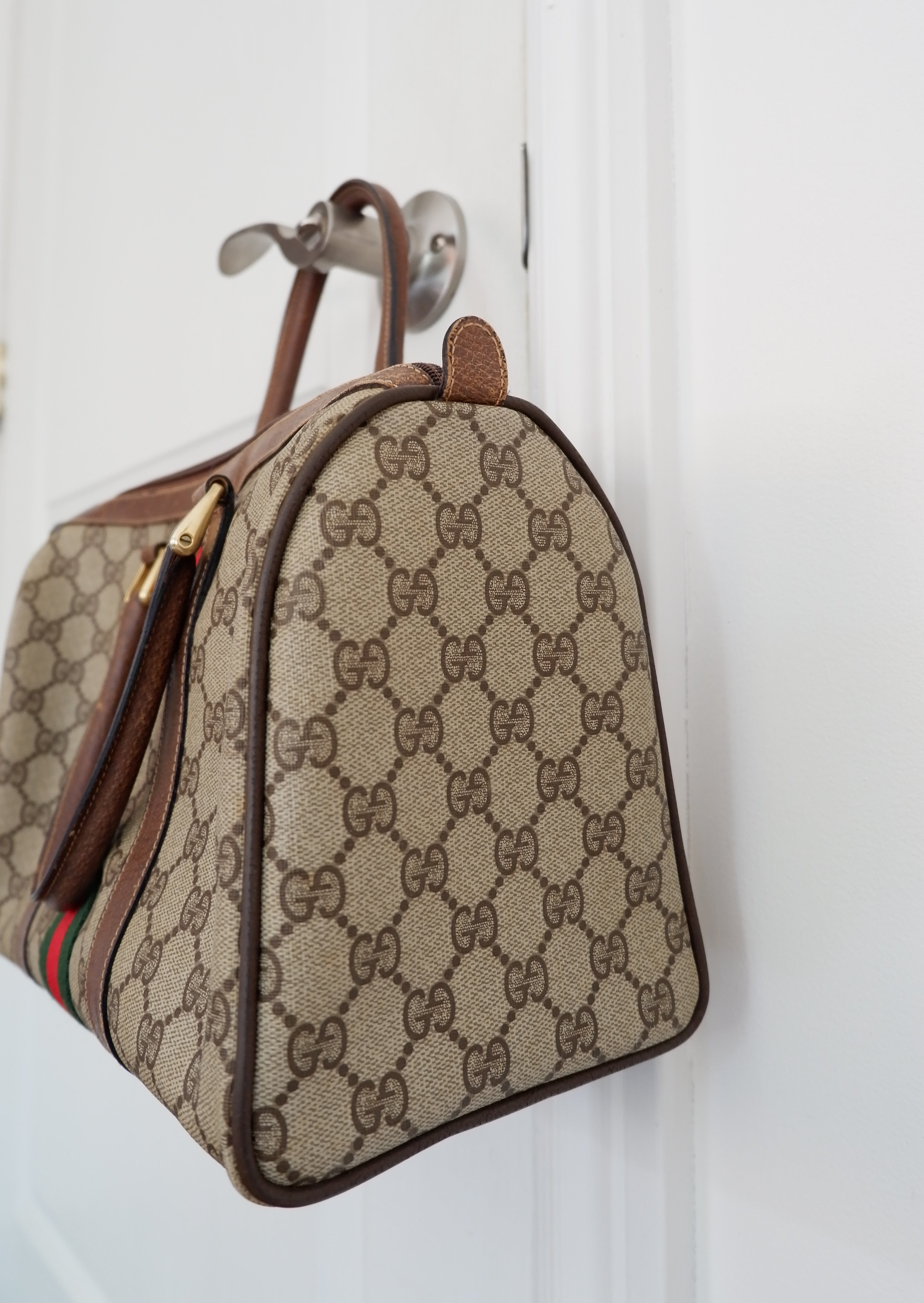 Authentic Preowned Vintage Gucci GG Supreme Boston Bag