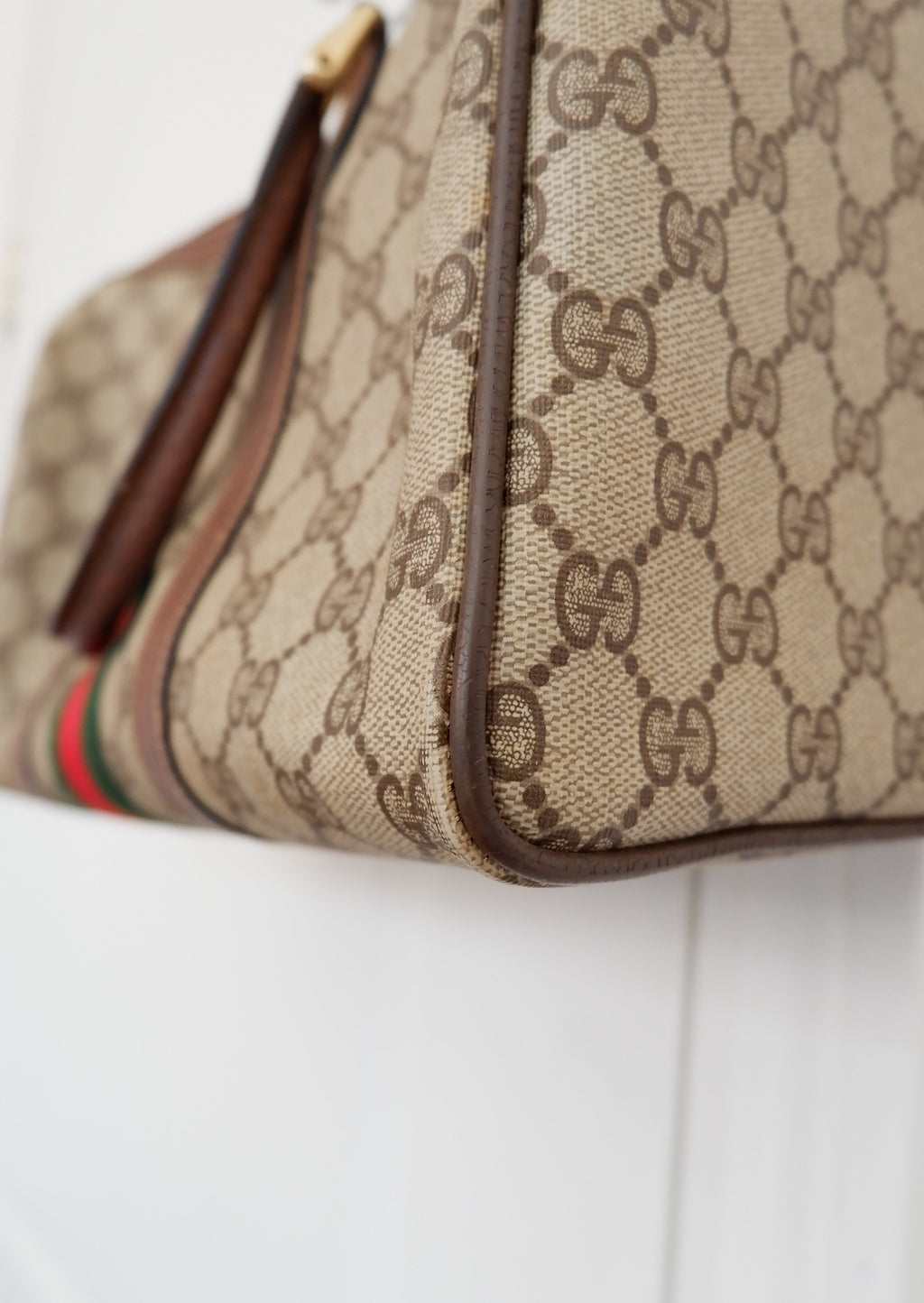 Authentic Preowned Vintage Gucci GG Supreme Boston Bag