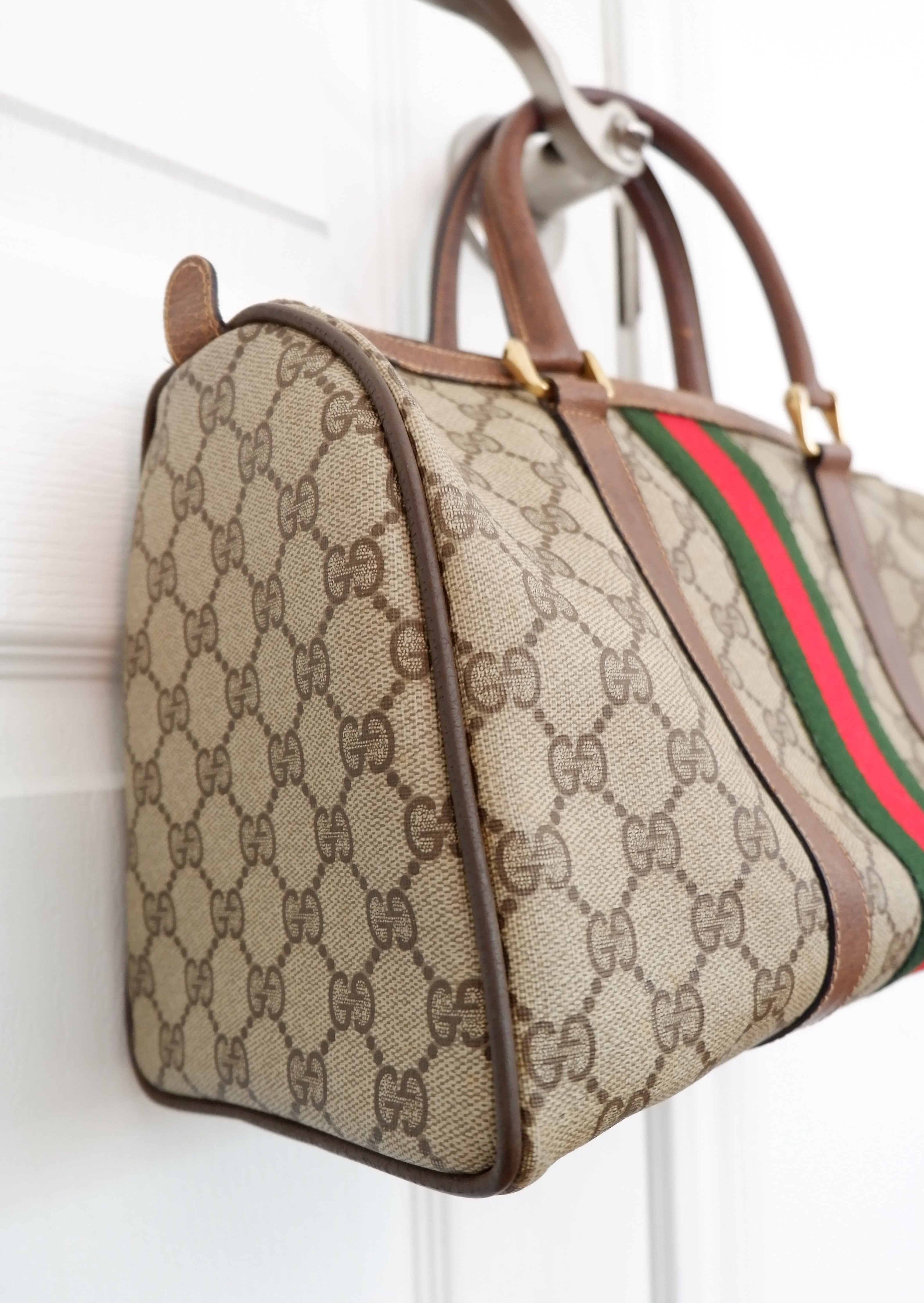 Authentic Preowned Vintage Gucci GG Supreme Boston Bag