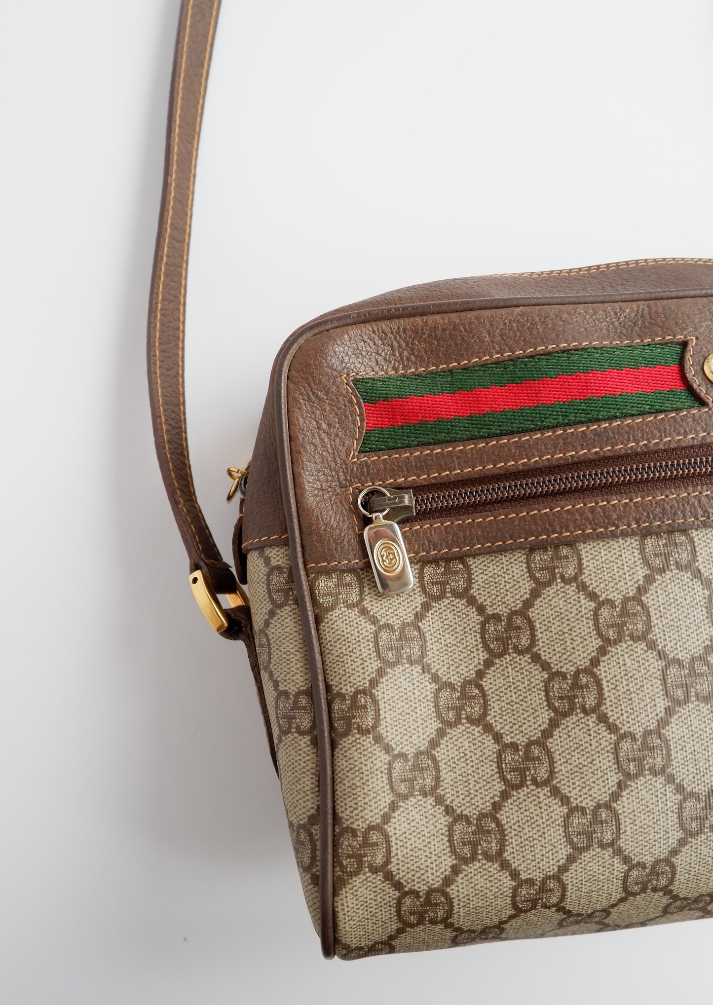 Authentic Preowned Vintage Gucci GG Canvas Crossbody Bag