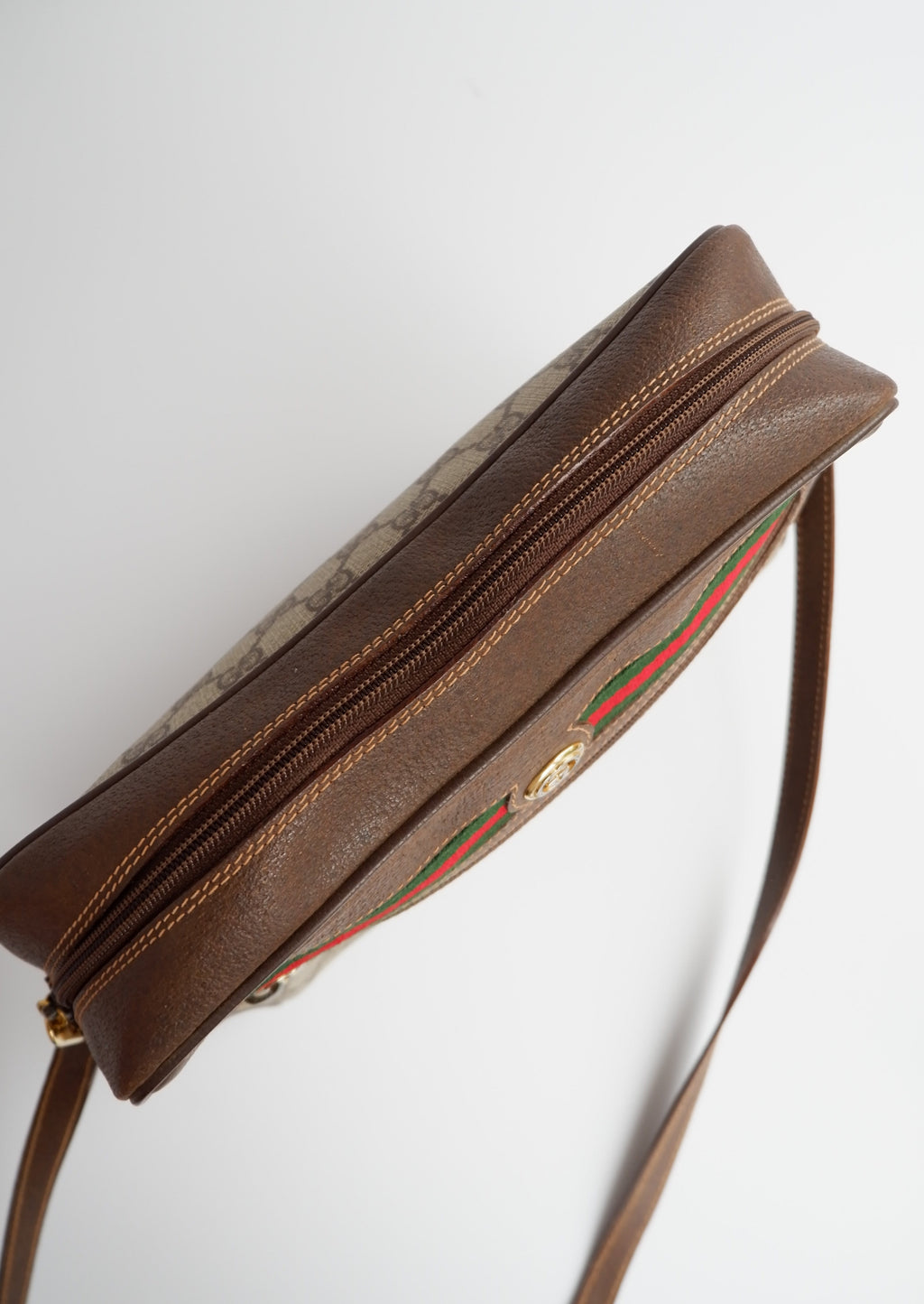 Authentic Preowned Vintage Gucci GG Canvas Crossbody Bag