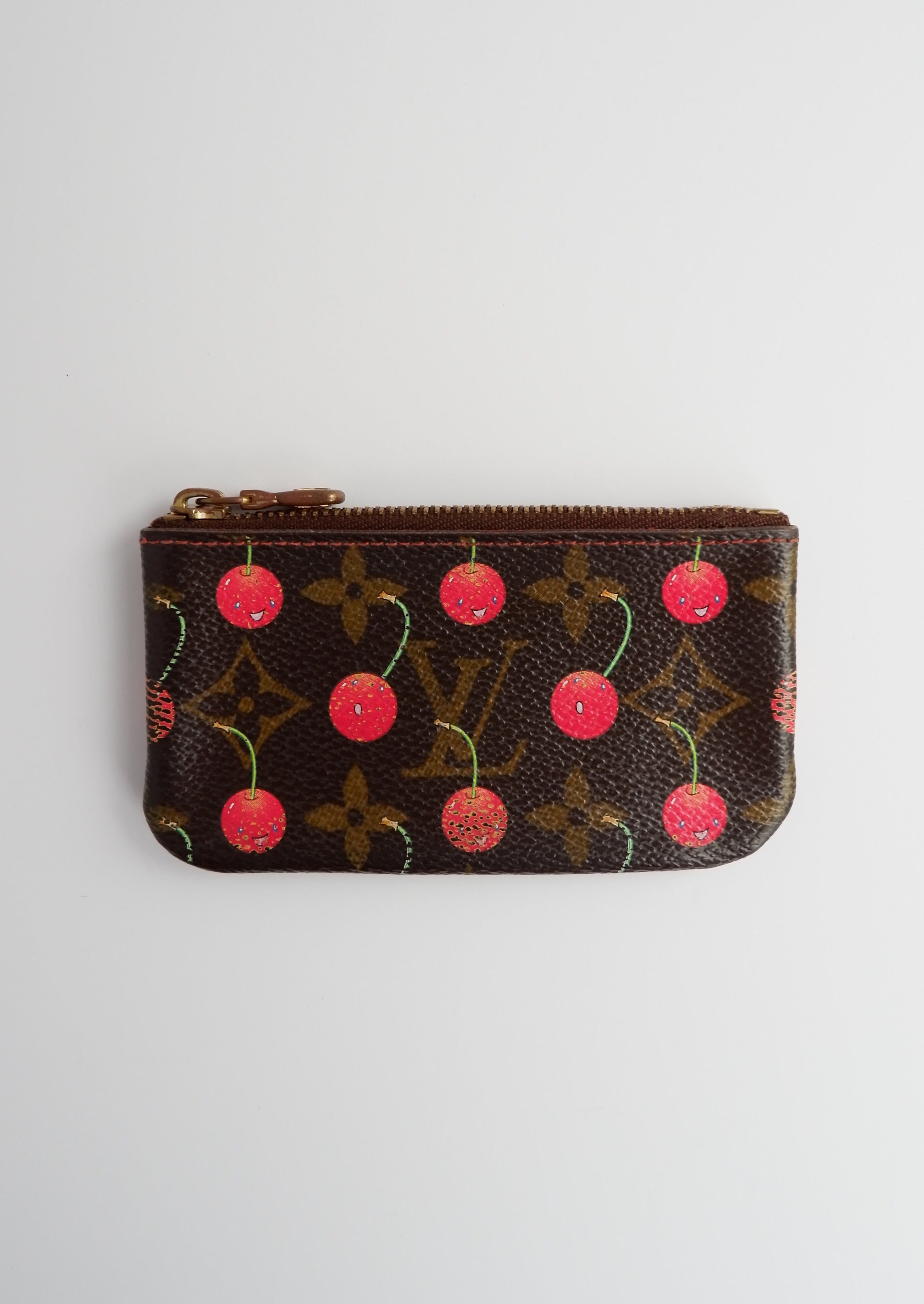 Authentique Pochette Clés Louis Vuitton Monogram Cerises d'occasion