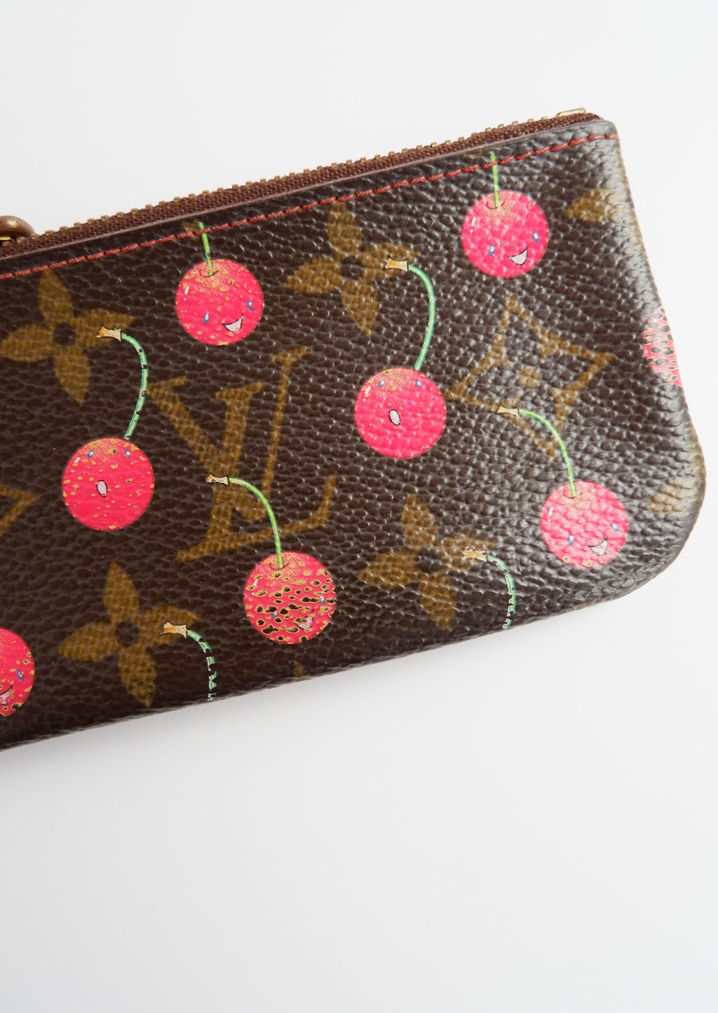 Authentique Pochette Clés Louis Vuitton Monogram Cerises d'occasion
