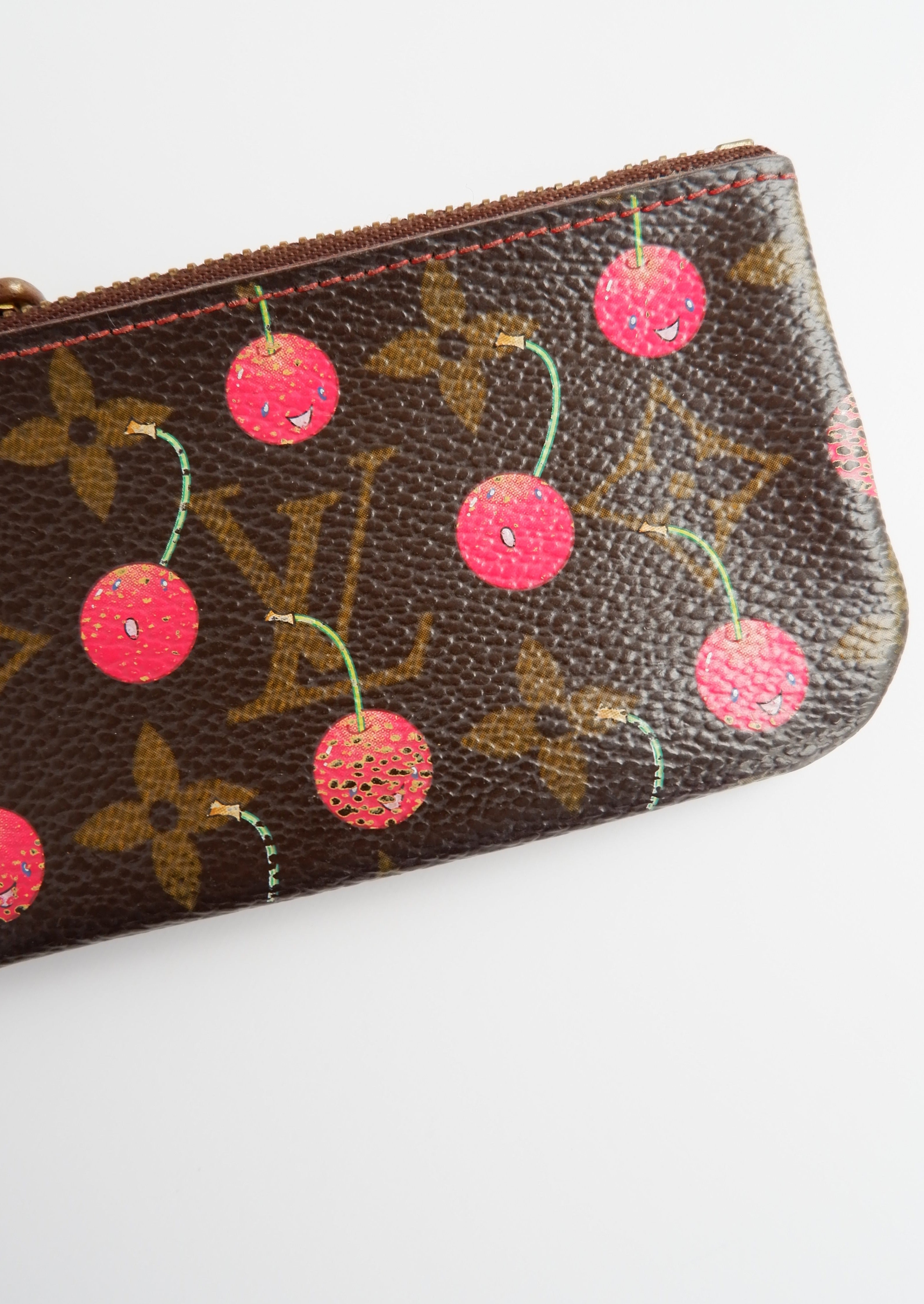 Authentique Pochette Clés Louis Vuitton Monogram Cerises d'occasion