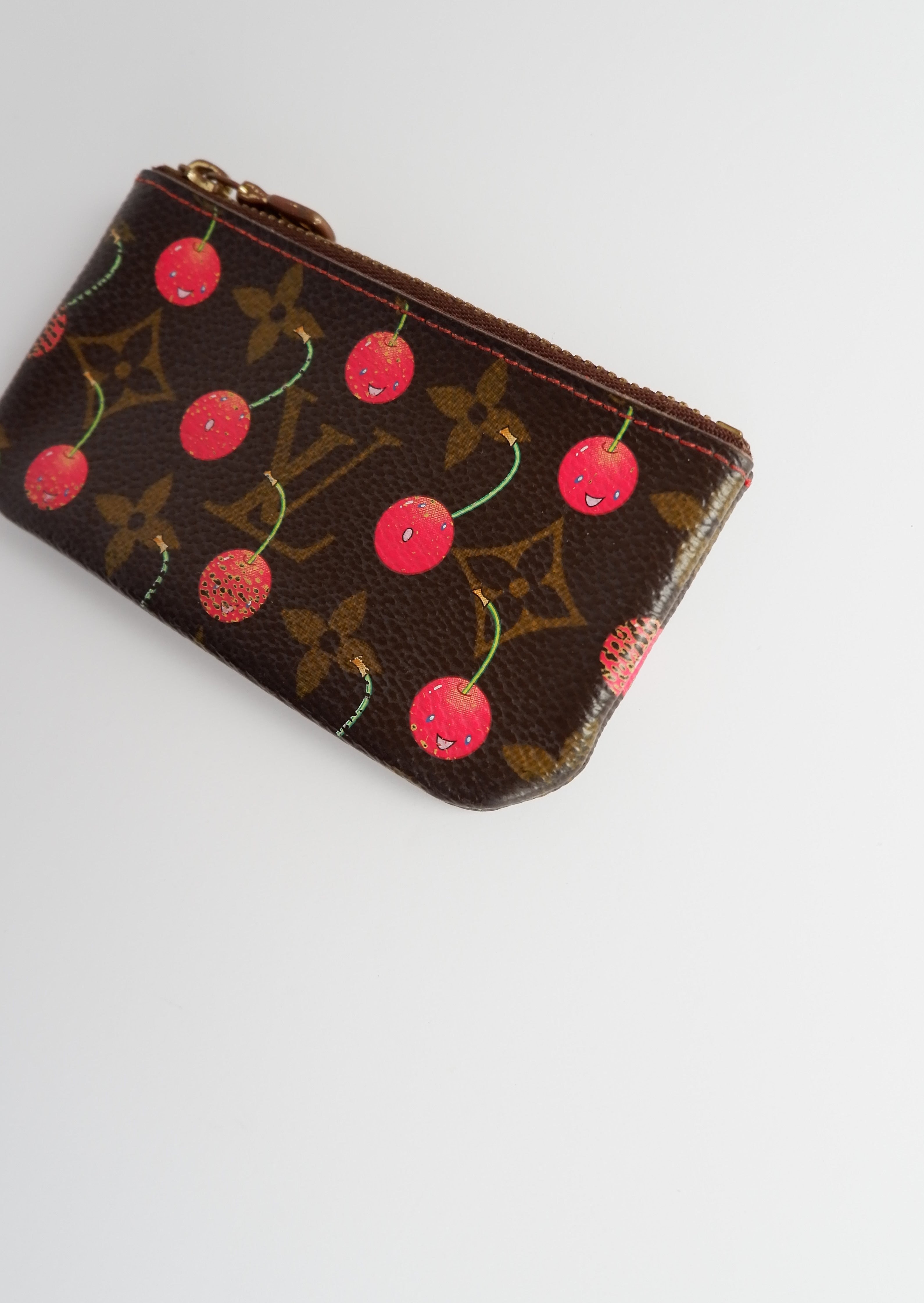 Authentique Pochette Clés Louis Vuitton Monogram Cerises d'occasion