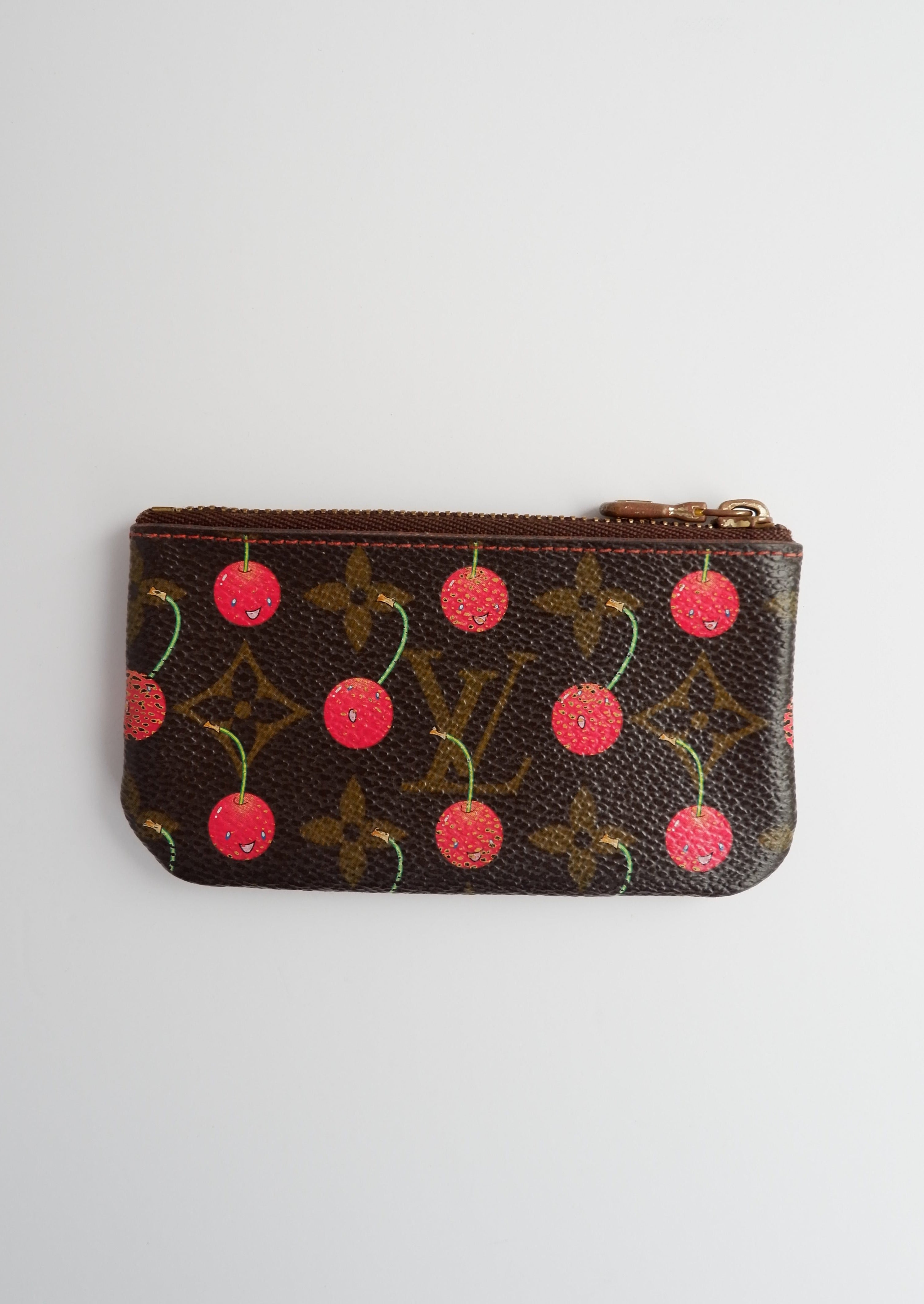 Authentique Pochette Clés Louis Vuitton Monogram Cerises d'occasion
