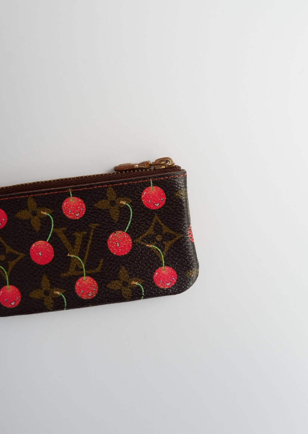 Authentique Pochette Clés Louis Vuitton Monogram Cerises d'occasion