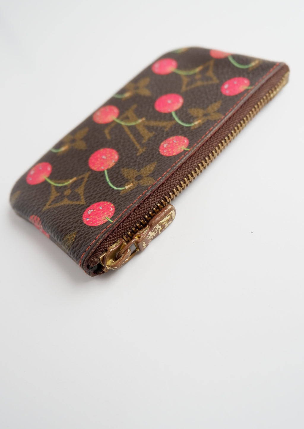Authentique Pochette Clés Louis Vuitton Monogram Cerises d'occasion
