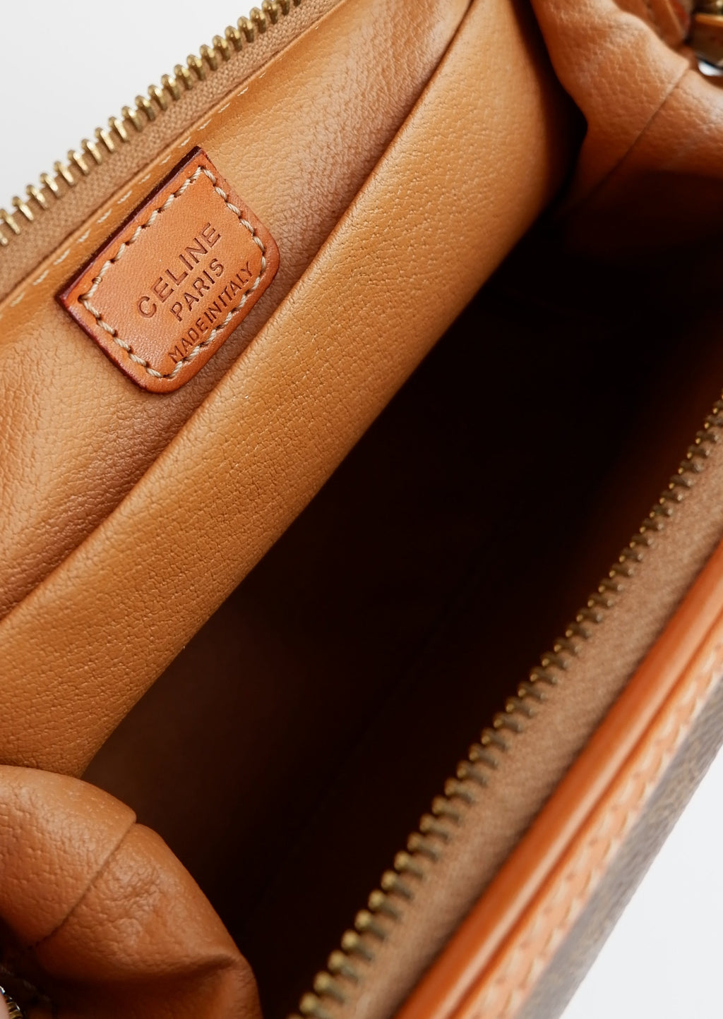 Authentic Preowned Vintage Celine Brown Triomphe Clutch
