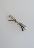 Authentiques lunettes de soleil Chanel Y2K d'occasion à monture carrée avec logo CC transparent