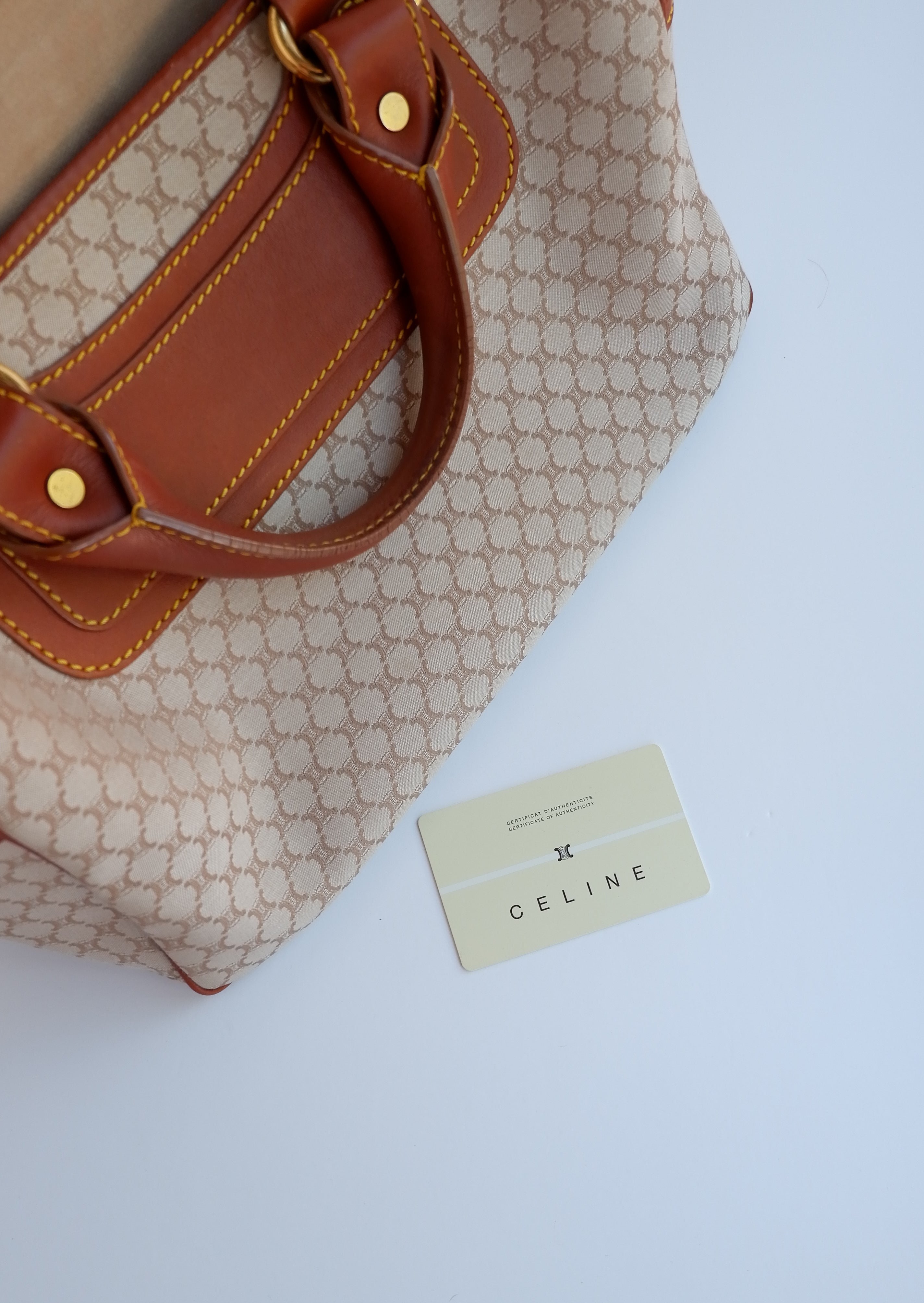 Authentic Preowned Vintage Celine Beige Boogie Bag