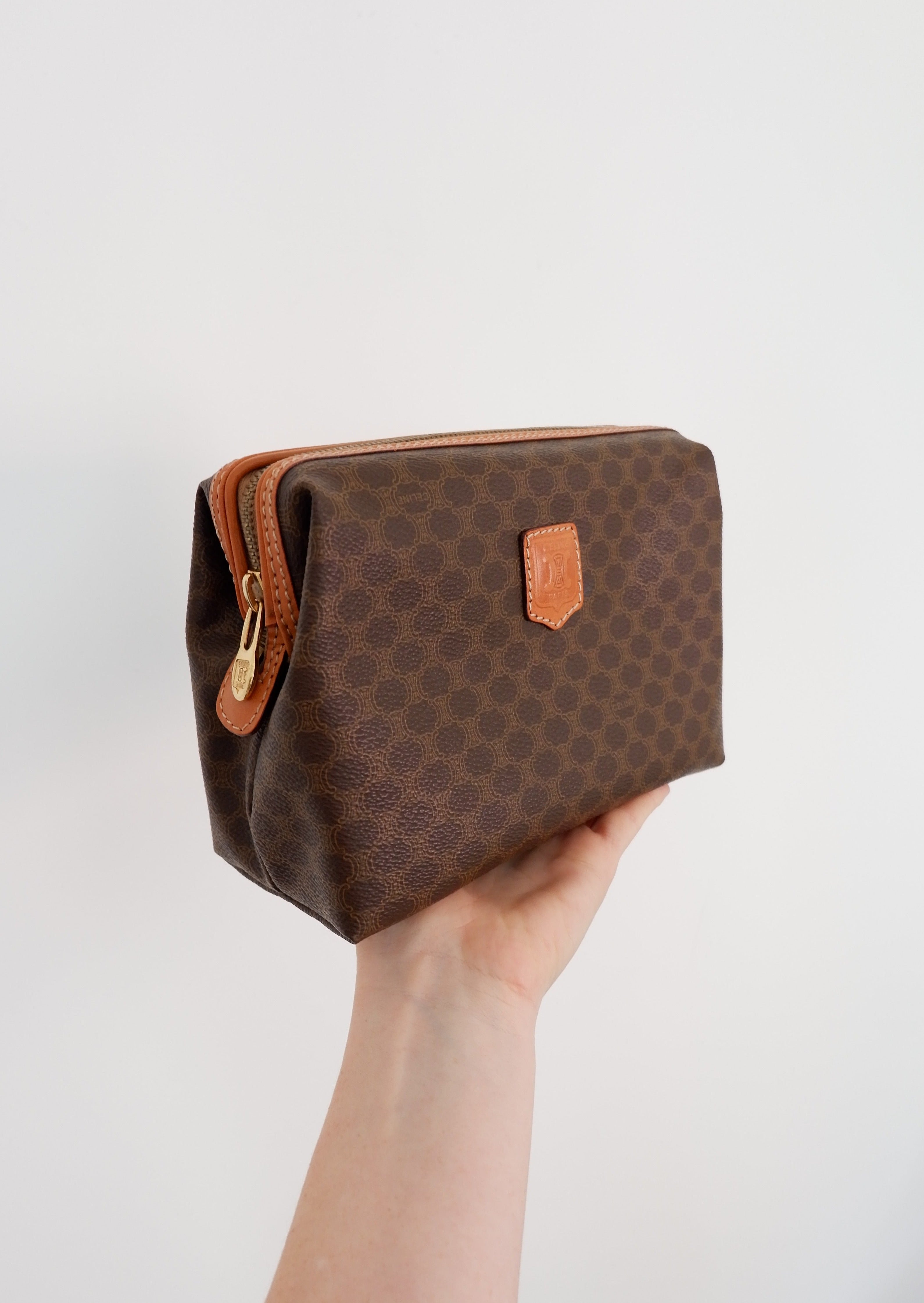 Pochette Triomphe Céline vintage authentique d'occasion marron