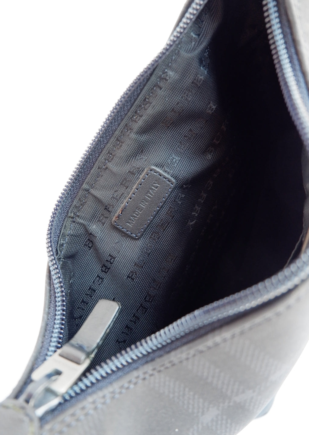 Authentique sac à main micro Burberry noir en toile d'occasion
