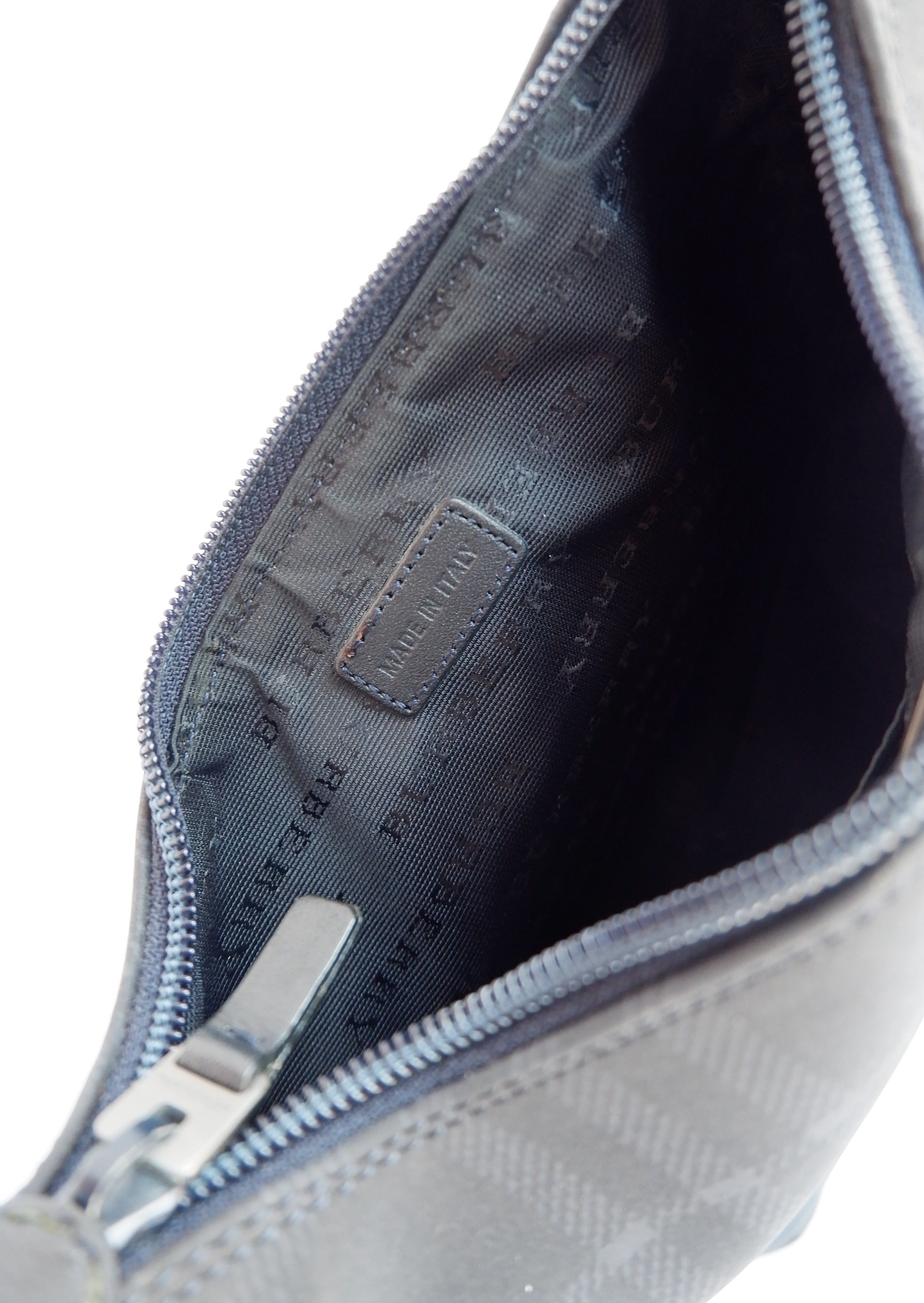 Authentique sac à main micro Burberry noir en toile d'occasion