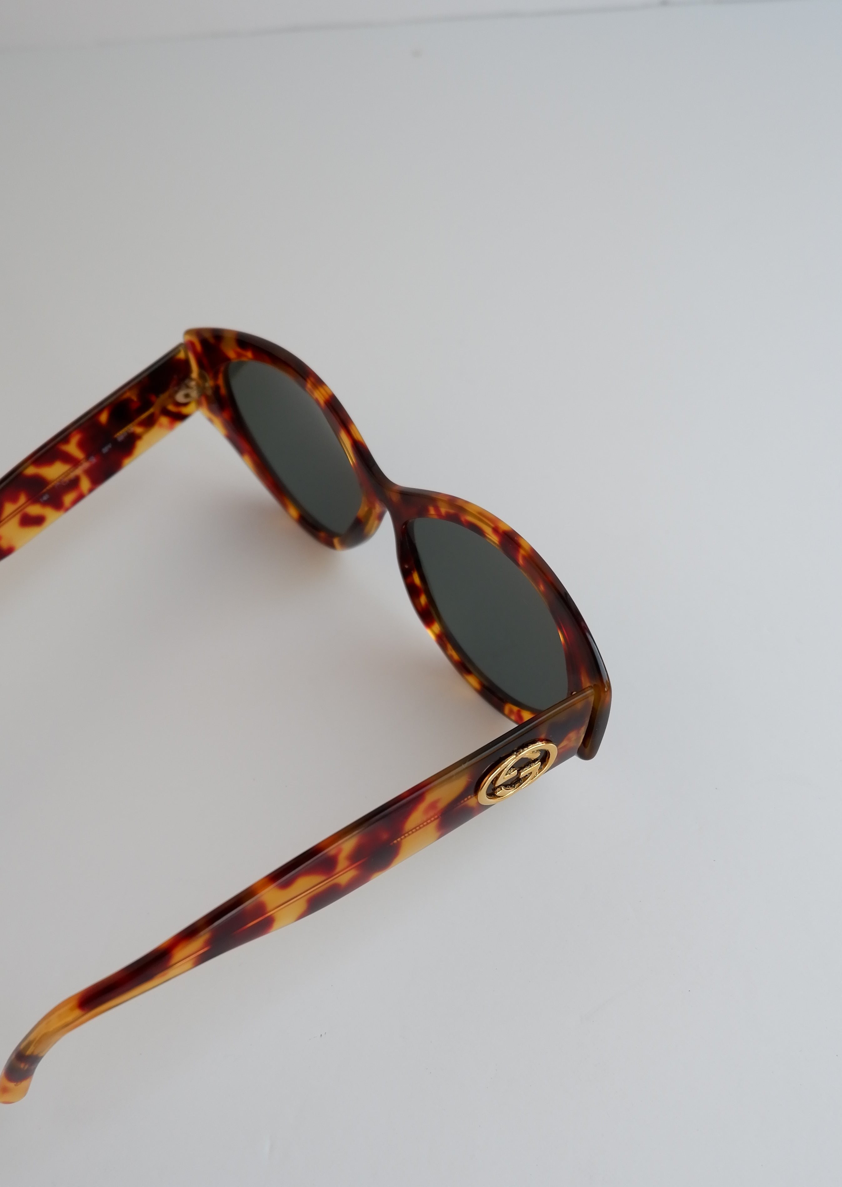 Authentiques Lunettes de Soleil Rondes Vintage Gucci Écaille de Tortue