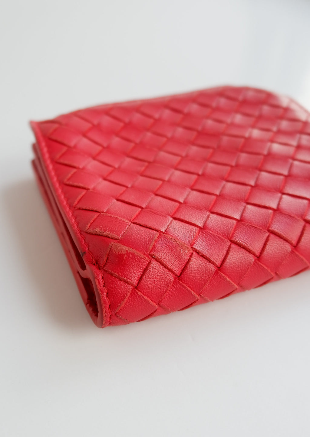 Authentic Preowned Bottega Veneta Red Bi-Fold Wallet