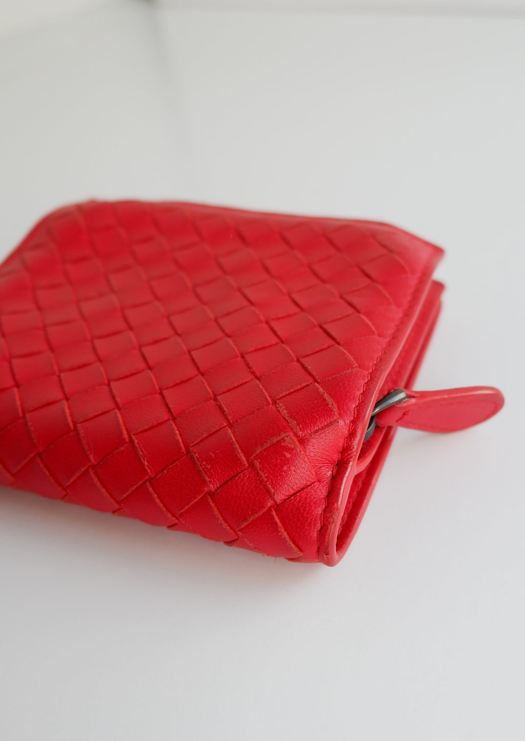 Authentic Preowned Bottega Veneta Red Bi-Fold Wallet