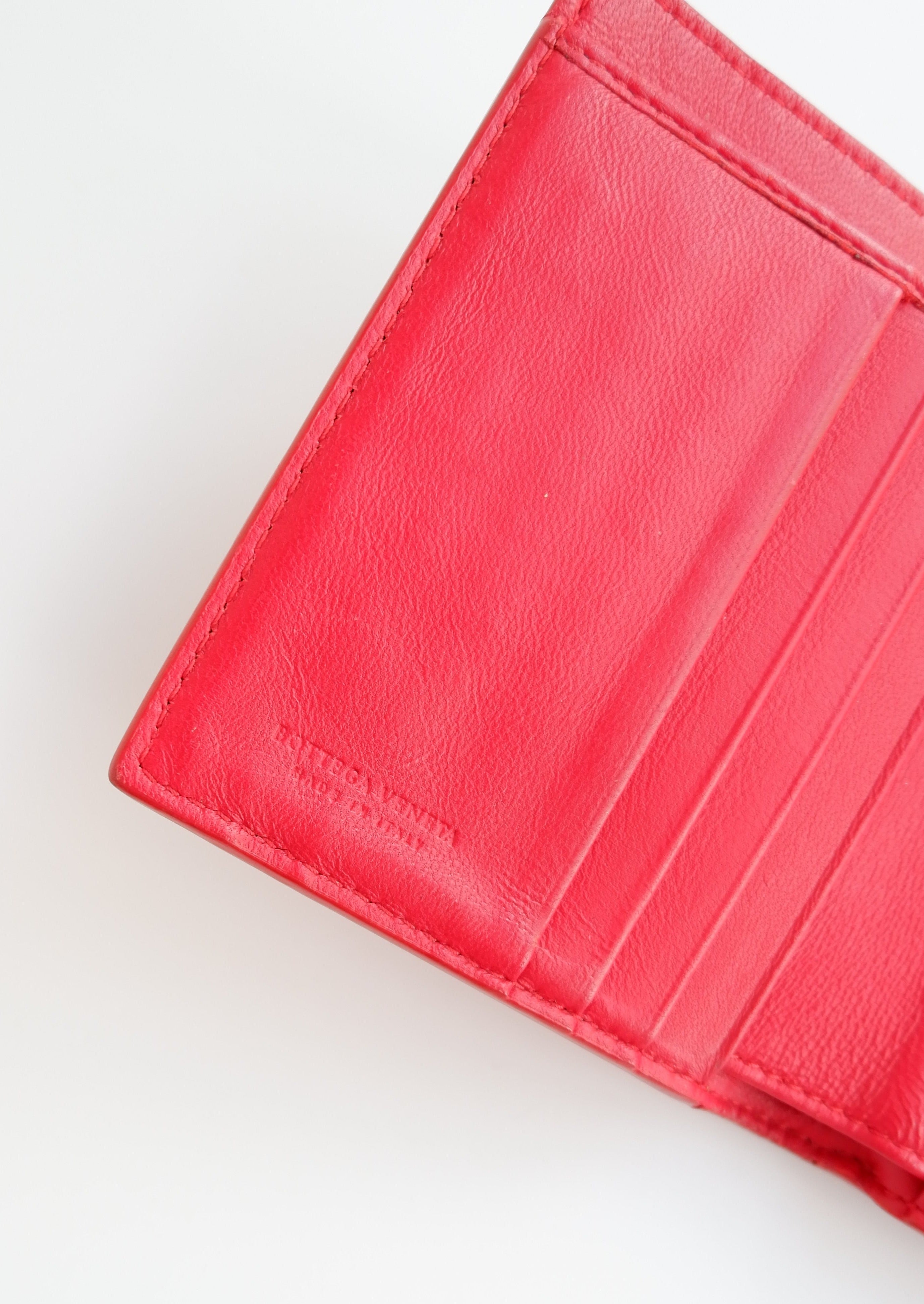 Authentic Preowned Bottega Veneta Red Bi-Fold Wallet