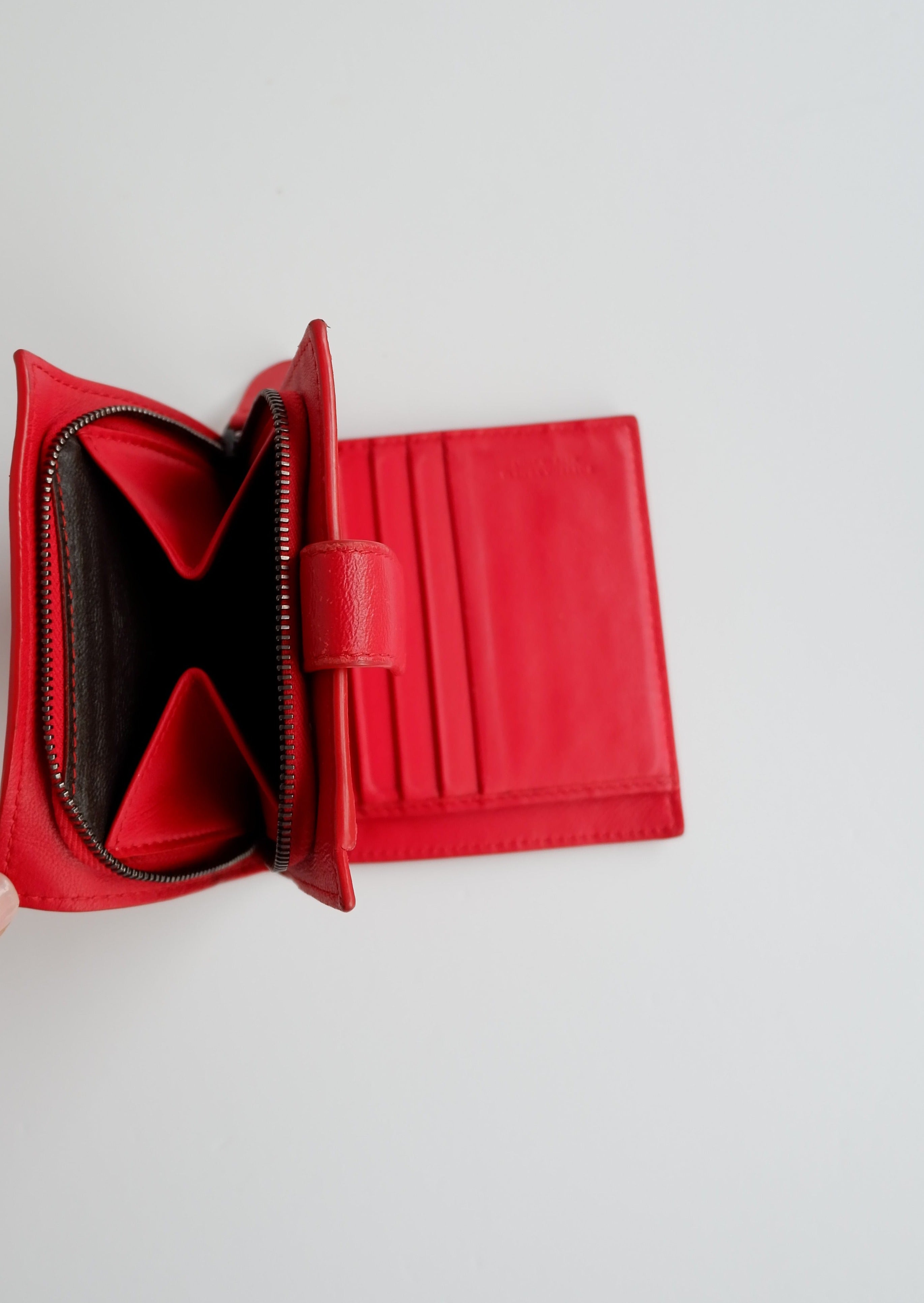 Authentic Preowned Bottega Veneta Red Bi-Fold Wallet