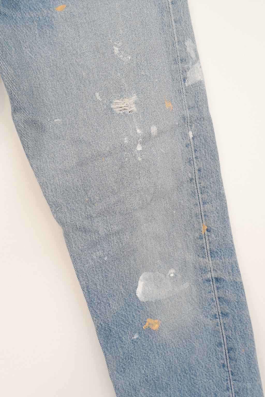 Levis Vintage 501 Paint Splatter Ripped Jeans - 25