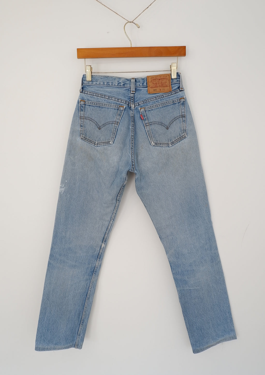Levis Vintage 501 Paint Splatter Ripped Jeans - 25