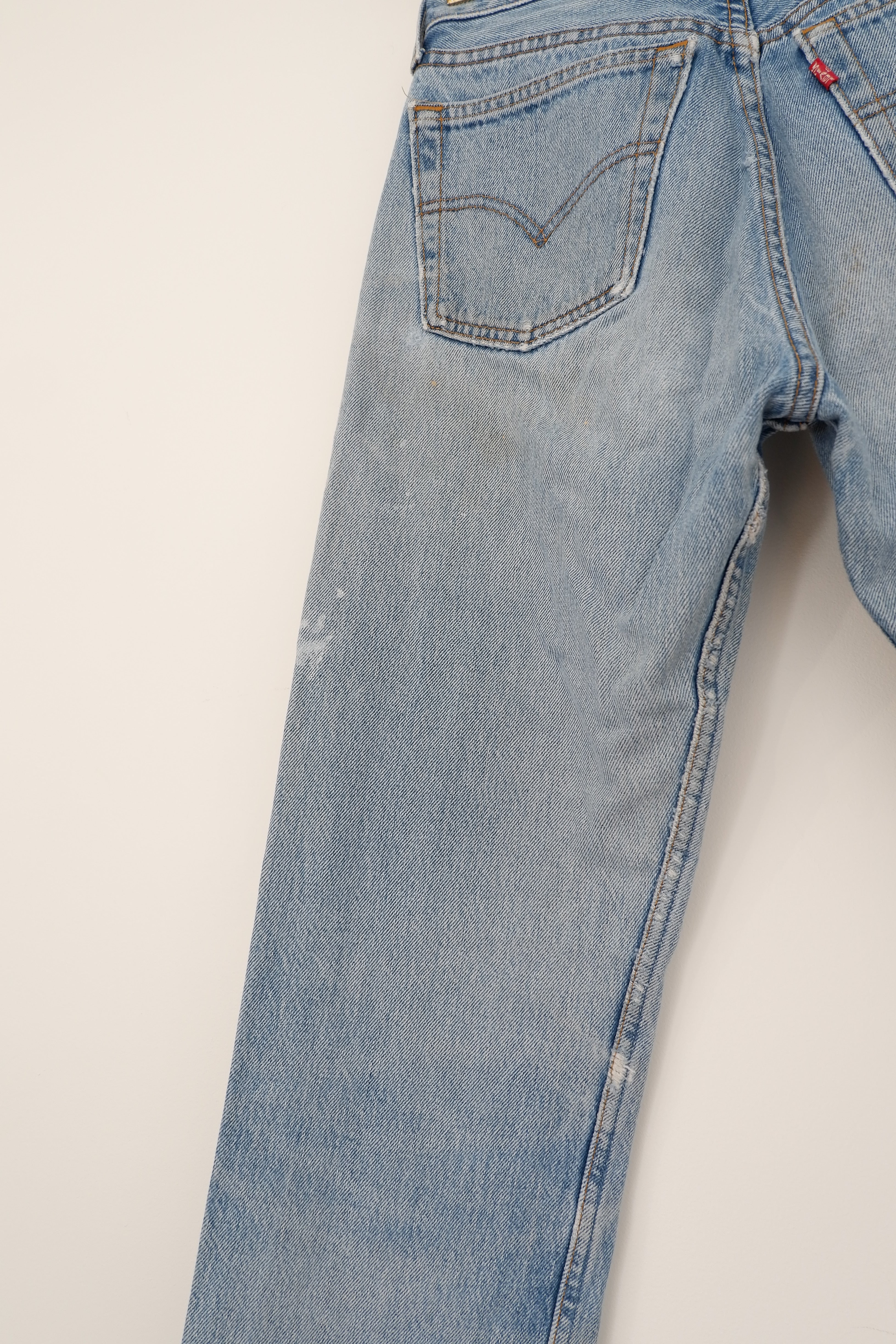 Levis Vintage 501 Paint Splatter Ripped Jeans - 25