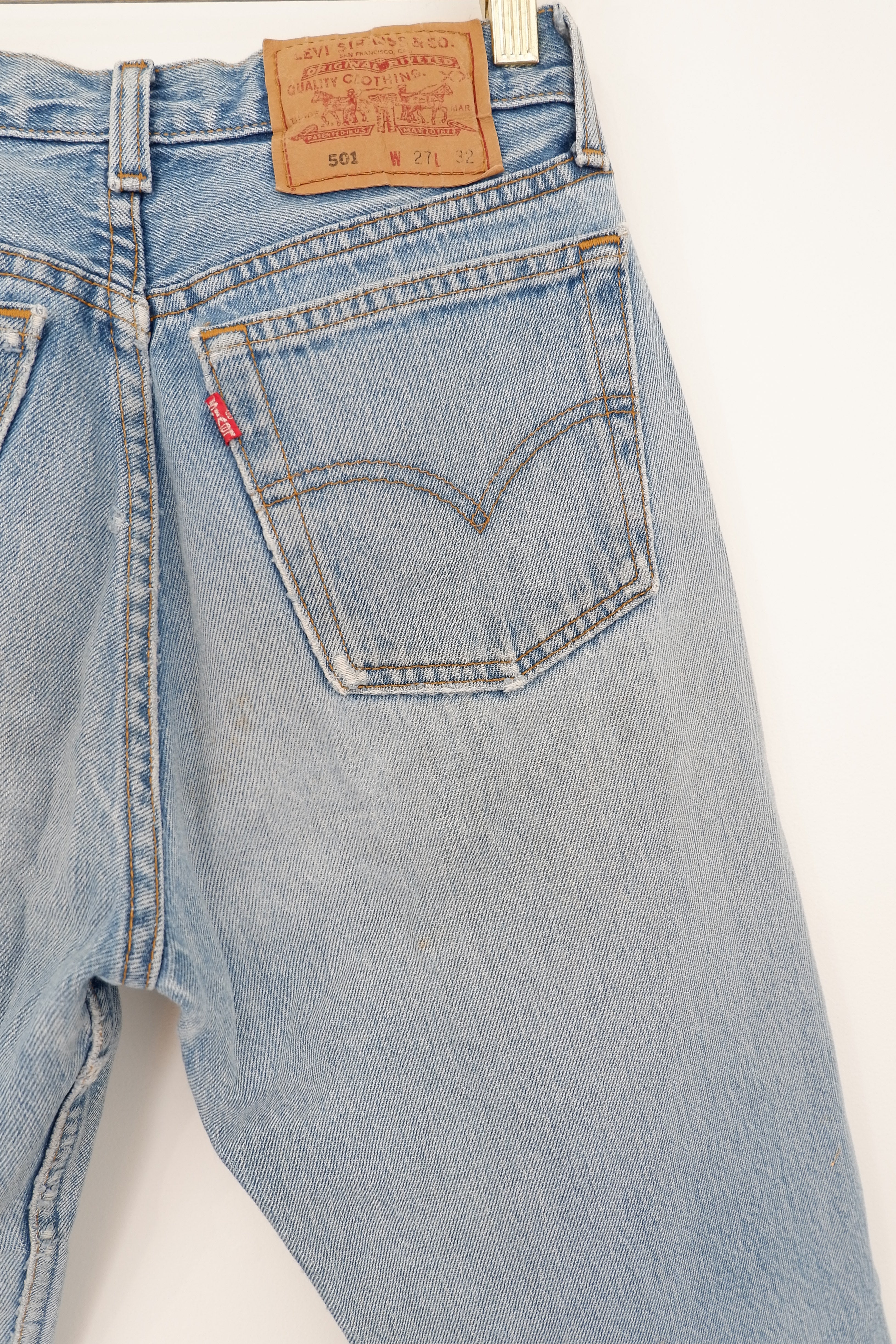 Levis Vintage 501 Paint Splatter Ripped Jeans - 25