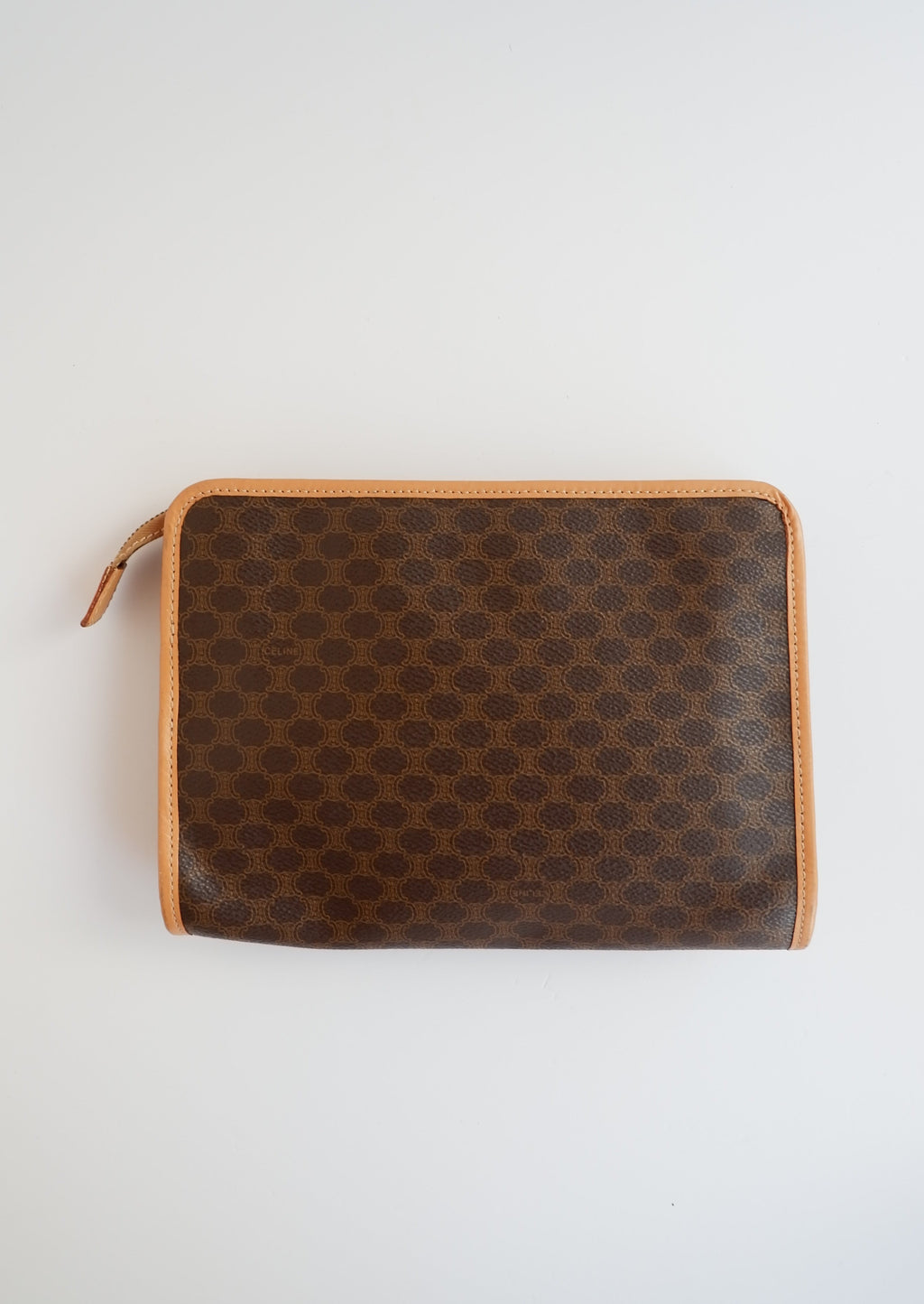 Authentic Preowned Vintage Celine Brown Macadam Print Pouch