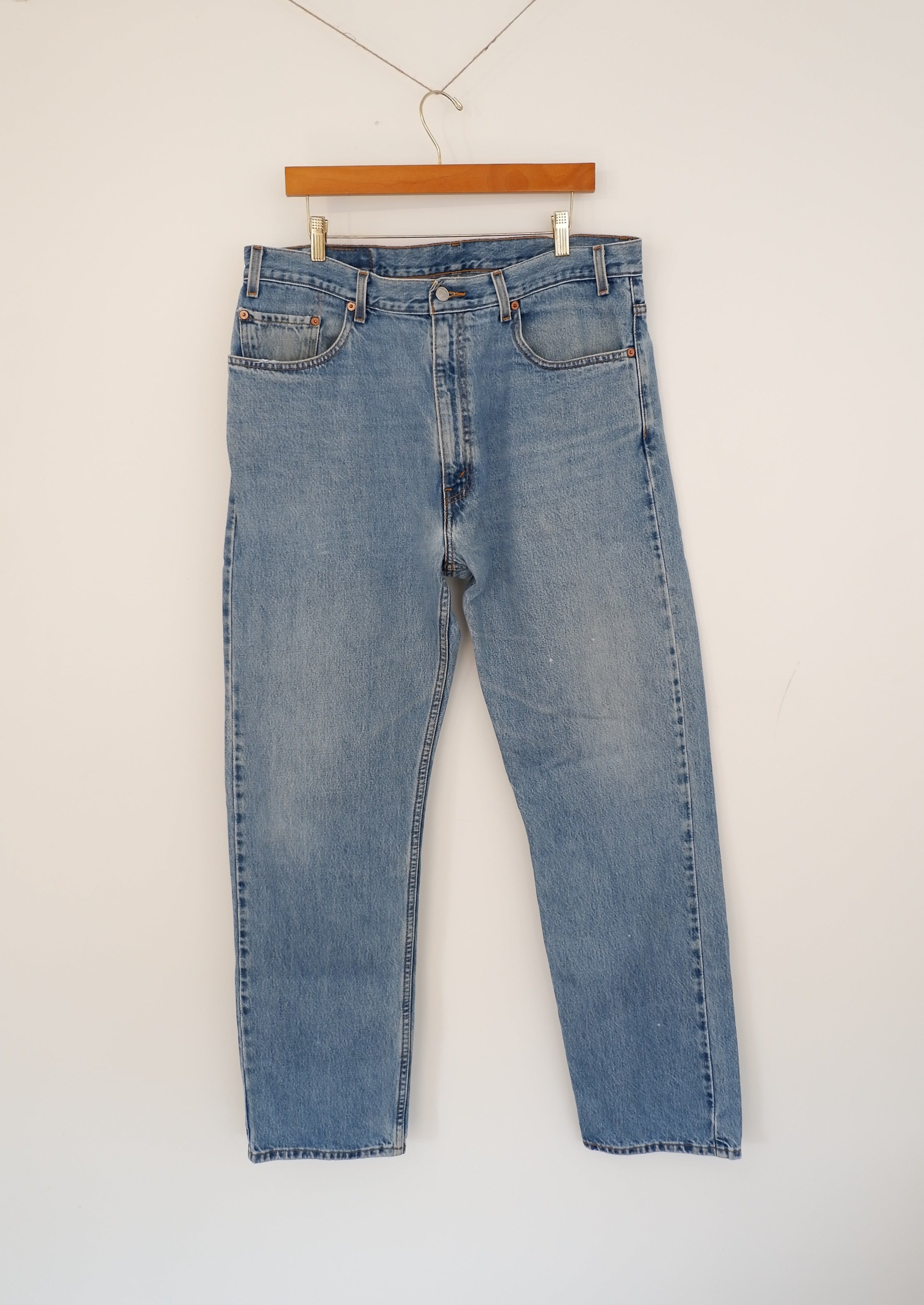 Levis Vintage 505 Medium Light Wash Regular Fit Jeans - 38