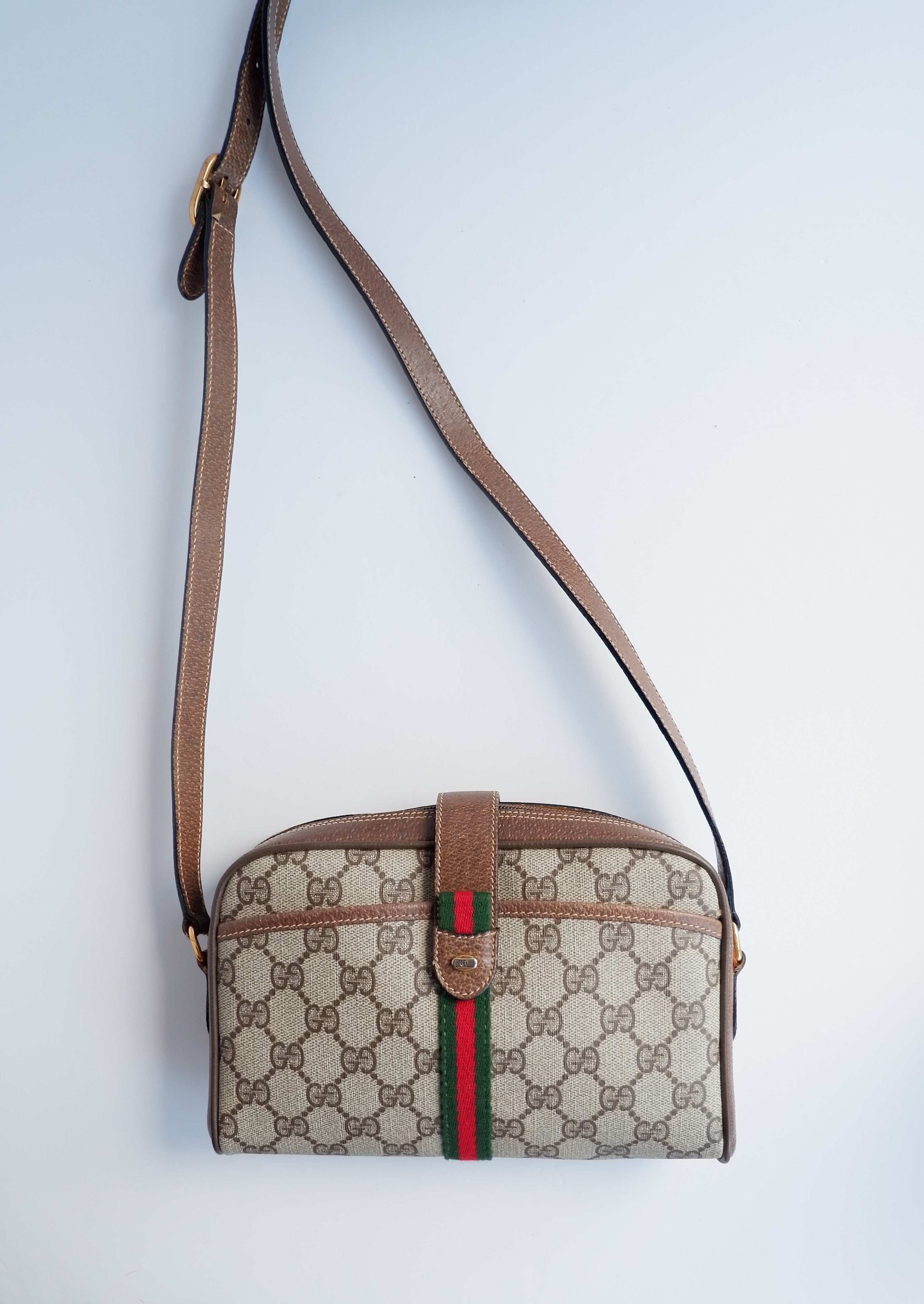 Authentique Sac bandoulière vintage Gucci Sherry Line d'occasion