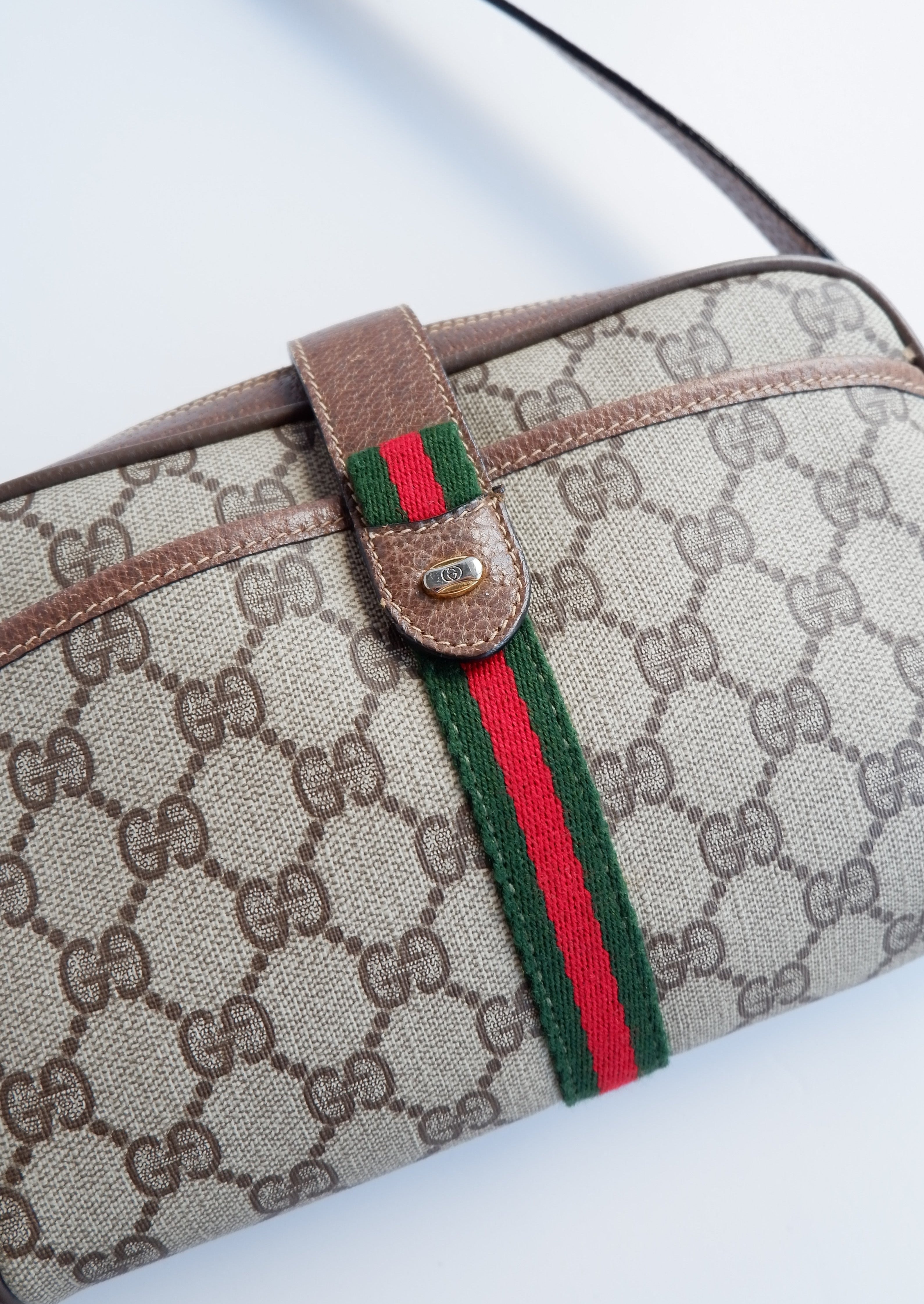 Authentique Sac bandoulière vintage Gucci Sherry Line d'occasion