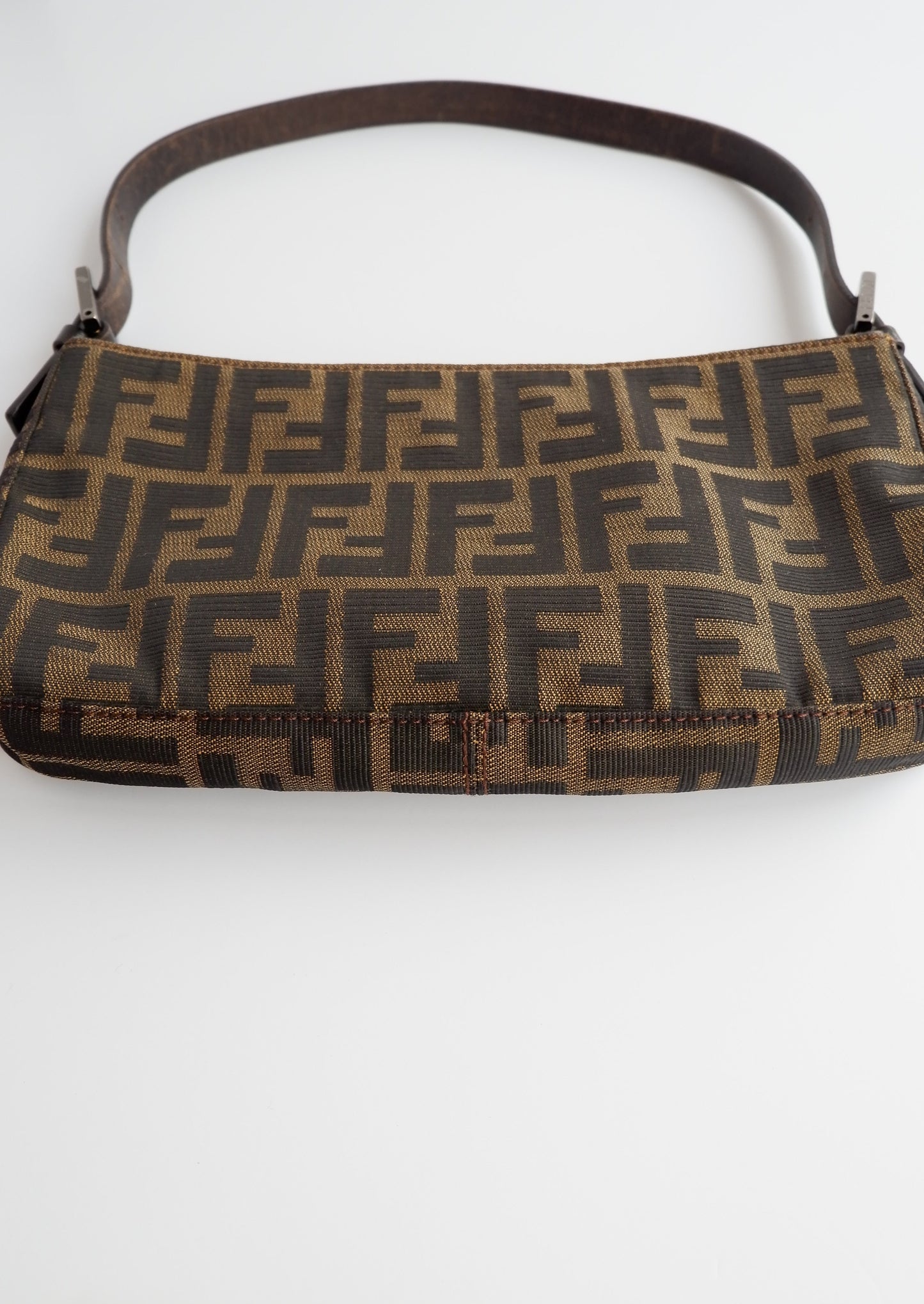 Authentic Preowned Vintage Fendi Zucca Shoulder Bag