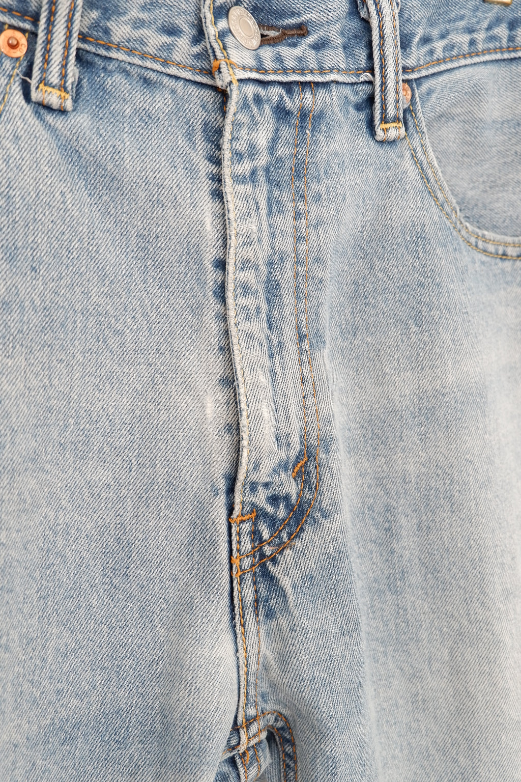 Levis 505 Light Wash Relaxed Fit Straight Leg Jeans - 36