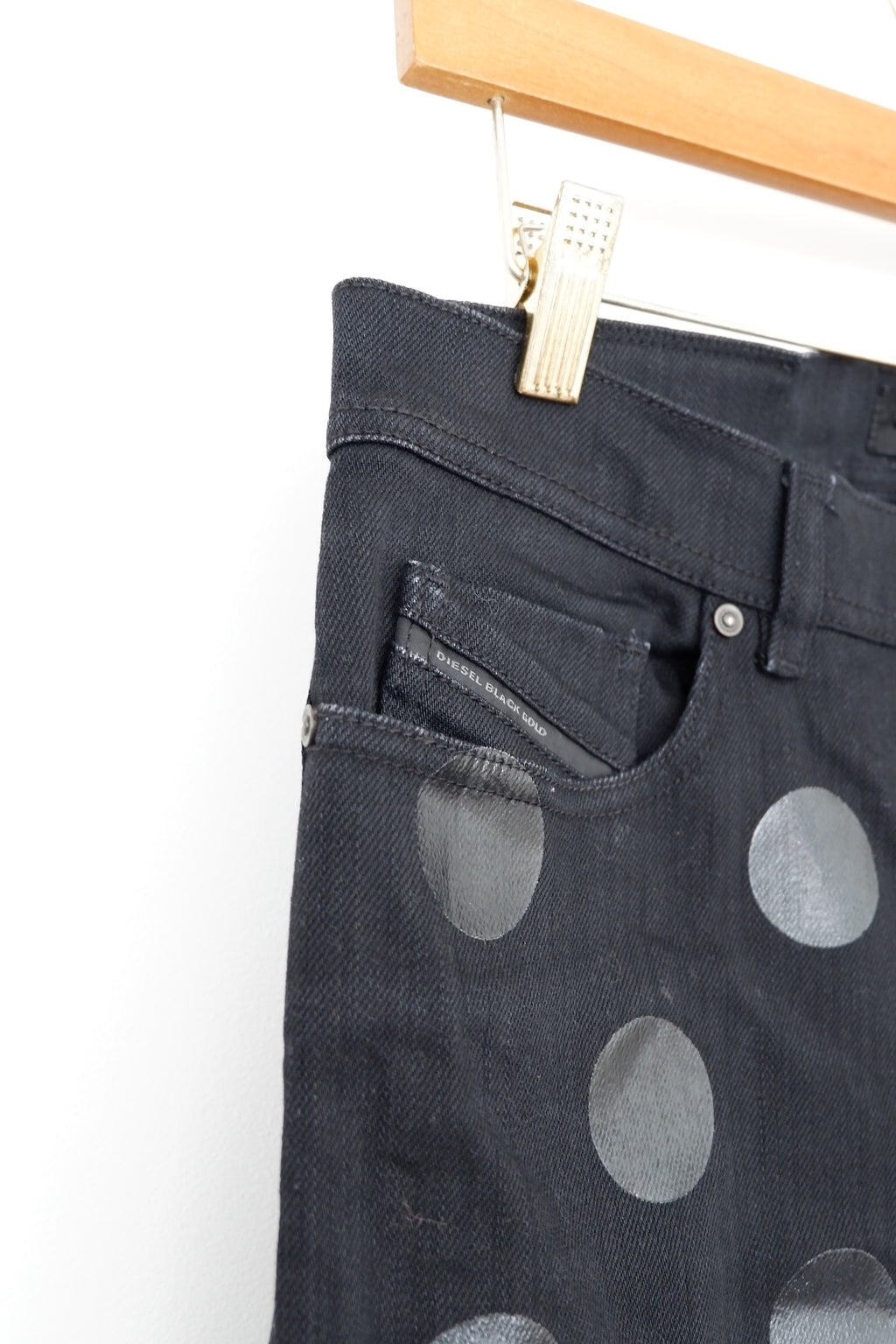 Diesel Black Polk A Dot Skinny Jeans - 26