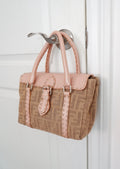 Sac à main Fendi Zucca rose authentique d'occasion
