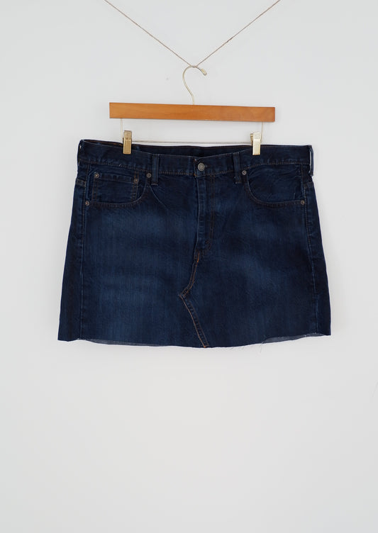 Levis Dark Blue Re Worked Mini Skirt - 36