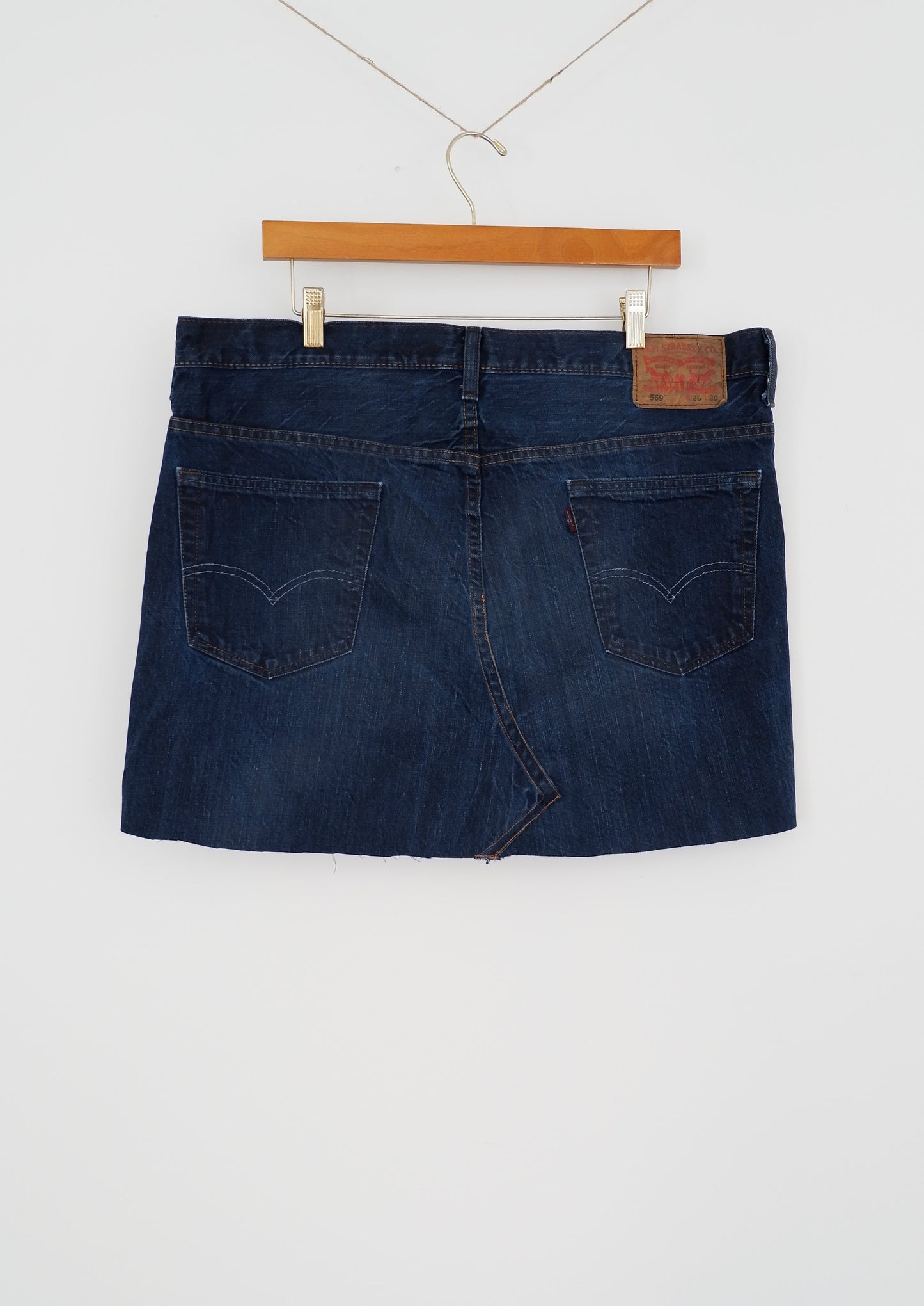 Levis Dark Blue Re Worked Mini Skirt - 36