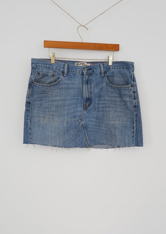 Levis Medium Wash Hand Worked Mini SKirt - 36