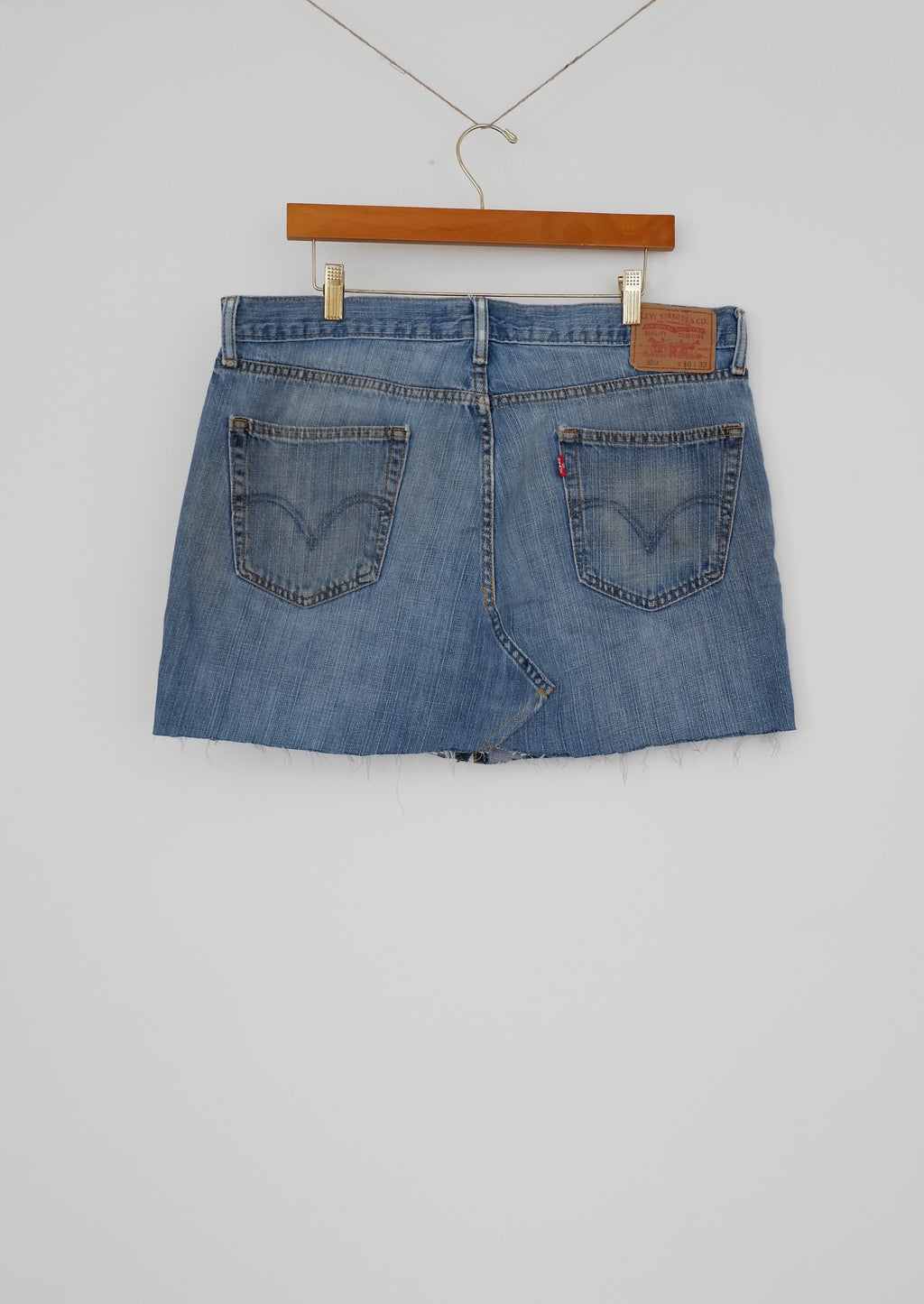 Levis Medium Wash Hand Worked Mini SKirt - 36