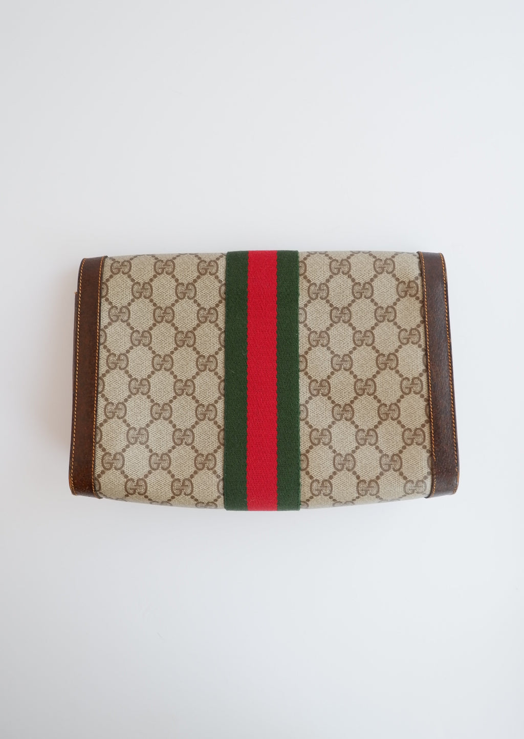 Authentic Preowned Vintage Gucci GG Print Clutch