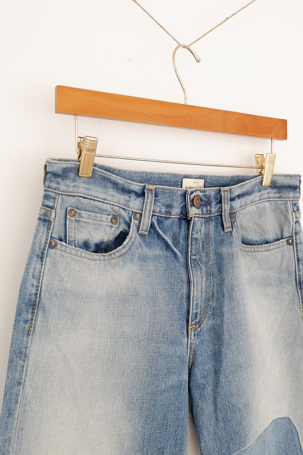 Simon Miller Light Wash Wide Leg Jeans - 26